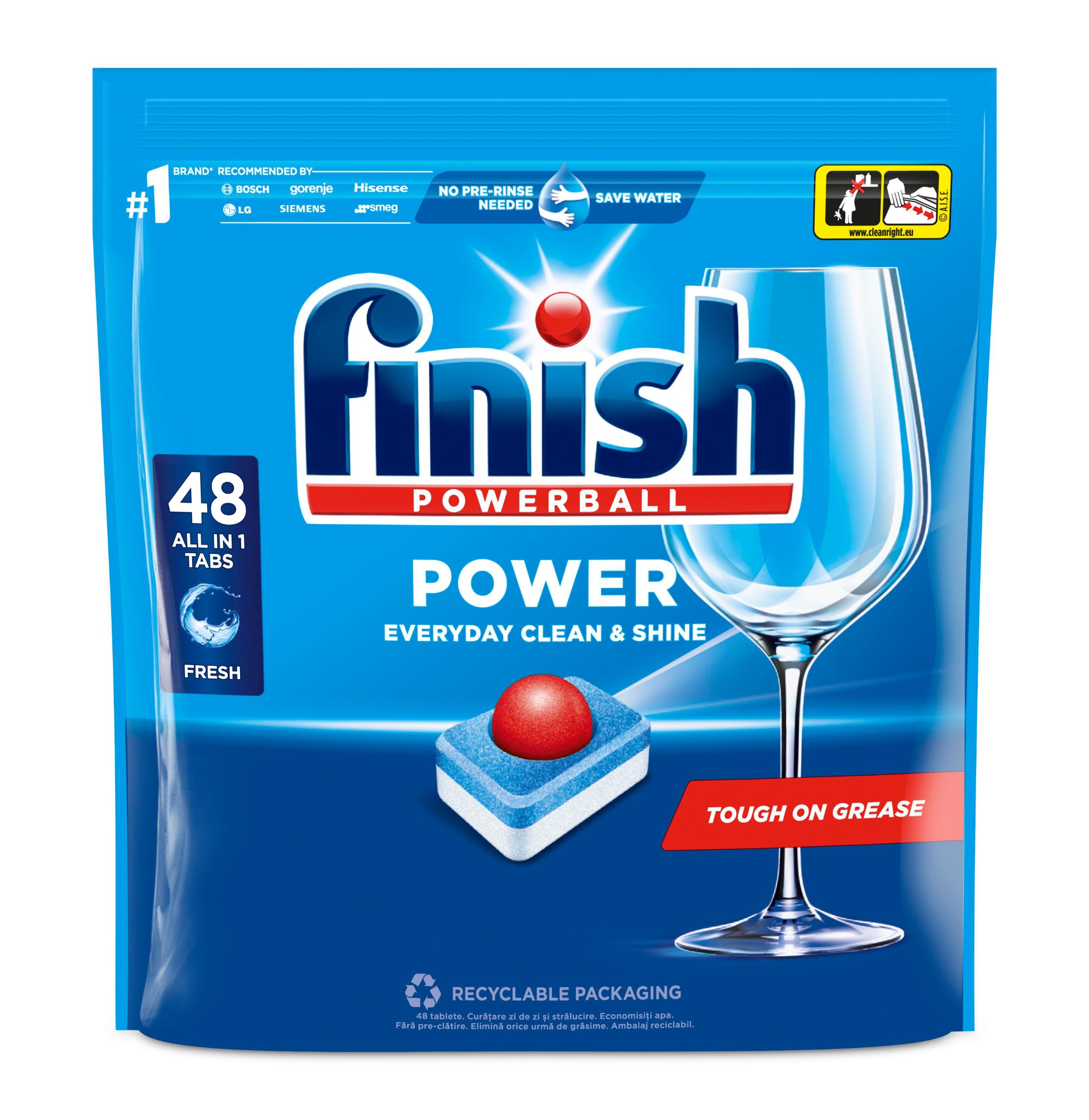 Drogerie a kosmetika - Finish Powerball All in 1 Max tablety do myčky768 g 48 ks