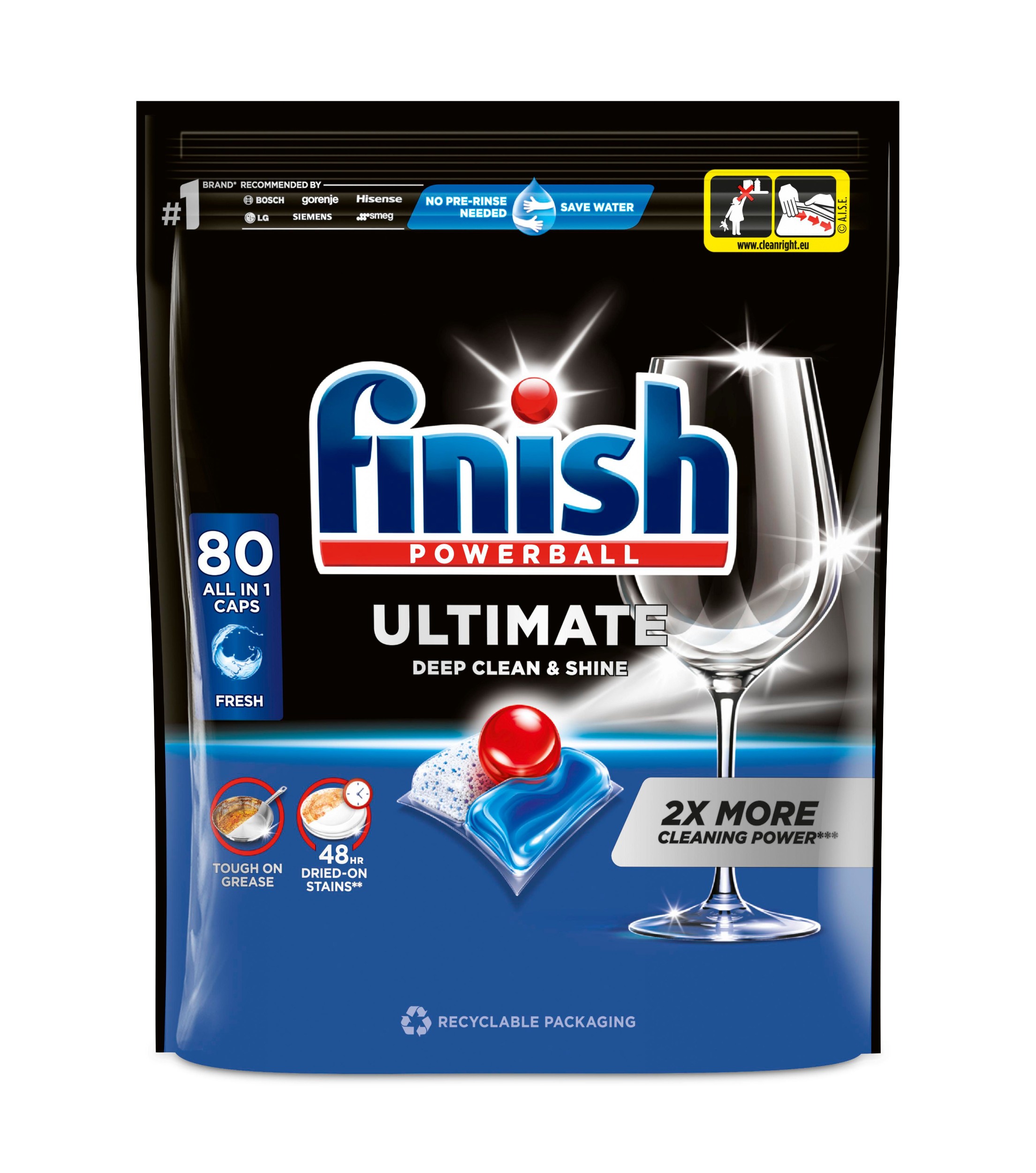 Drogerie a kosmetika - Finish Powerball Quantum Ultimate Kapsle do myčky nádobí 1000g 80 ks