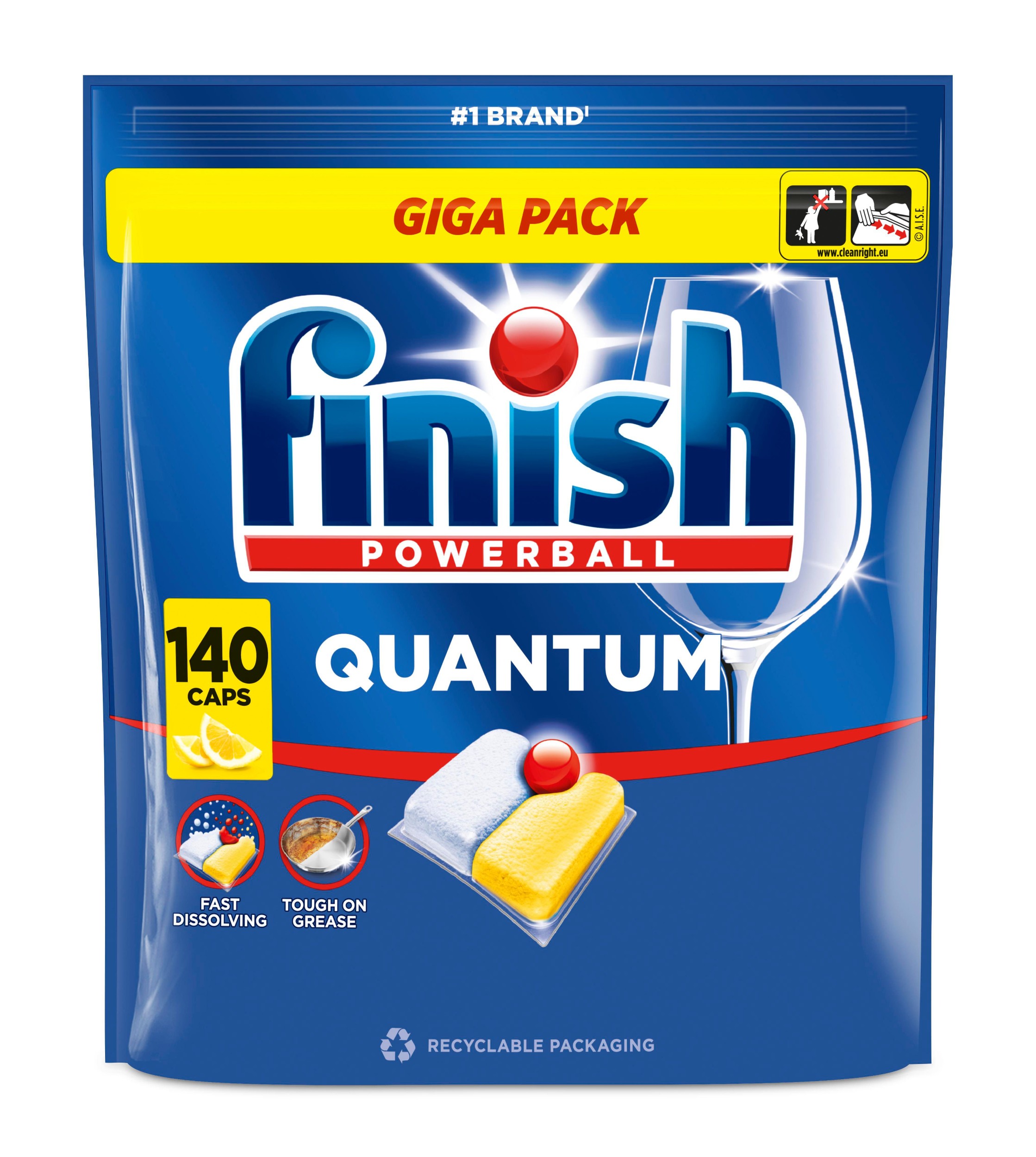 Drogerie a kosmetika - Finish Quantum kapsle do myčky nádobí - Lemon 140 ks