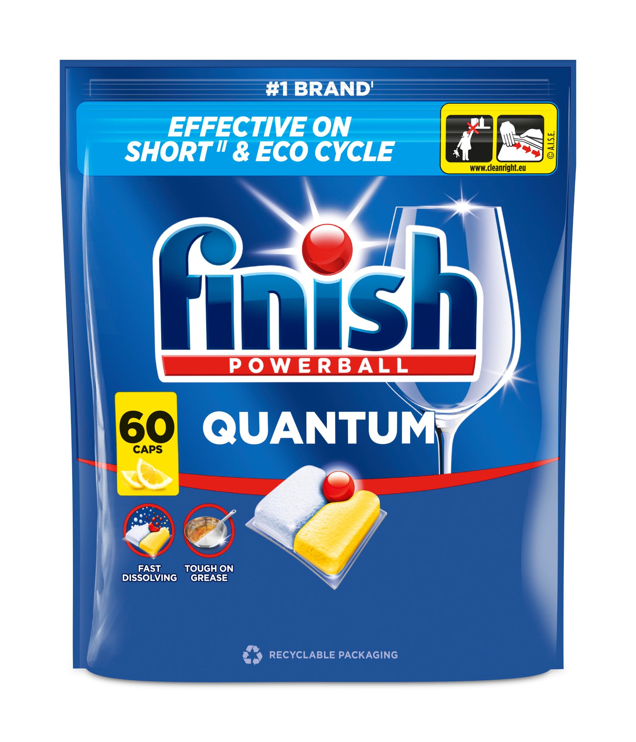 Drogerie a kosmetika - Finish Quantum kapsle do myčky nádobí - Lemon 60 ks