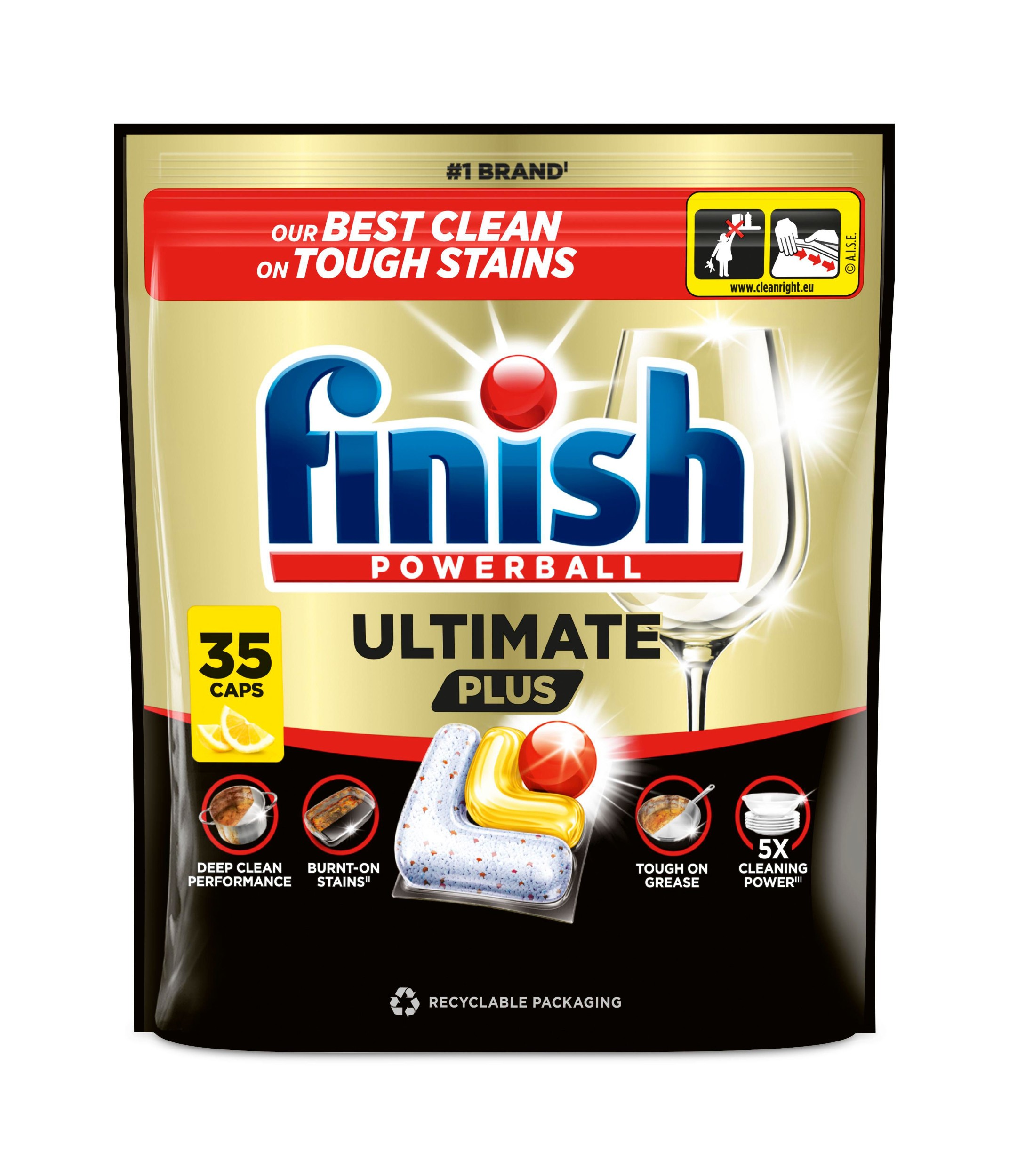 Drogerie a kosmetika - Finish Ultimate Plus kapsle do myčky nádobí - Lemon 35 ks