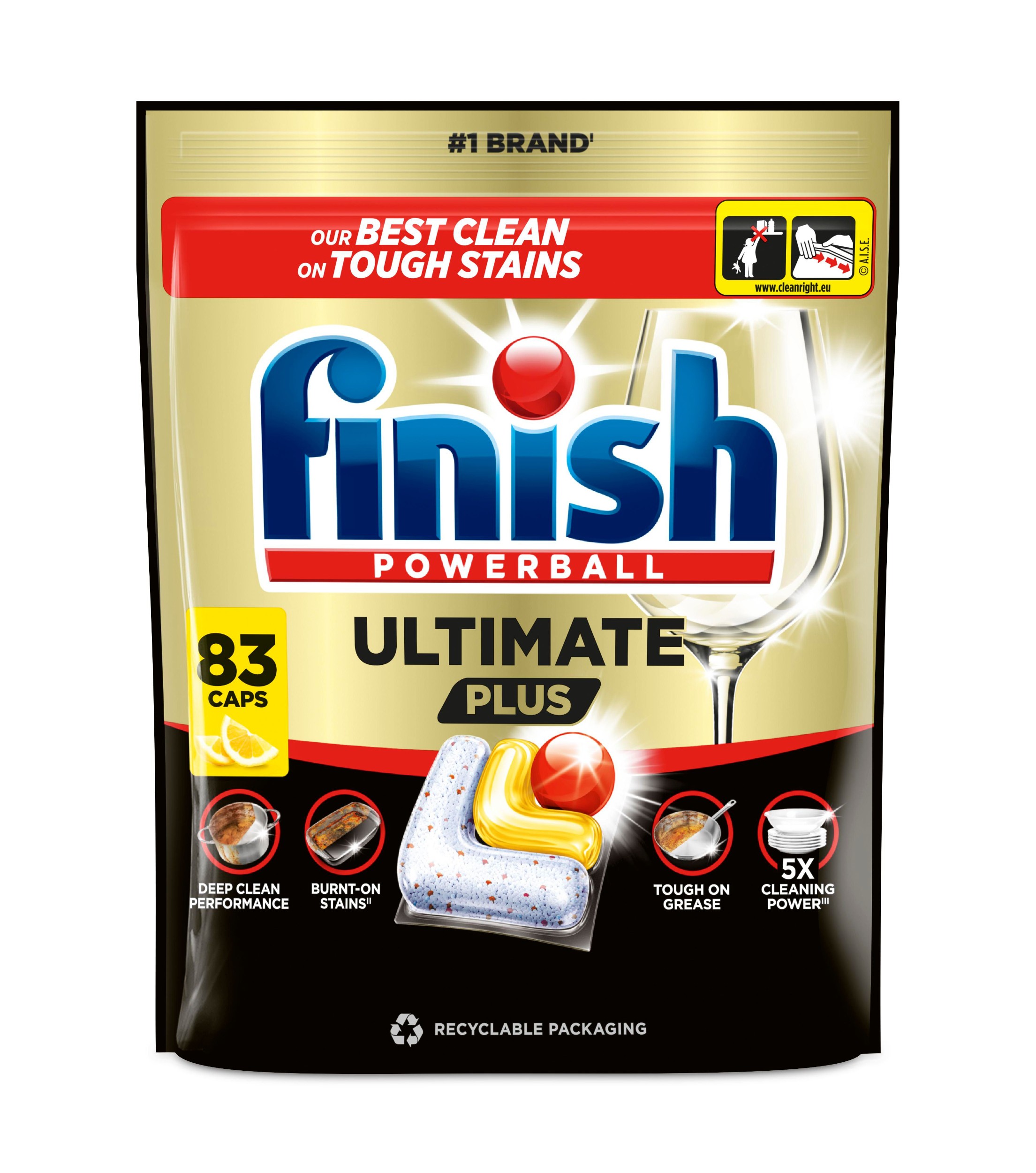 Drogerie a kosmetika - Finish Ultimate Plus kapsle do myčky nádobí - Lemon 83 ks