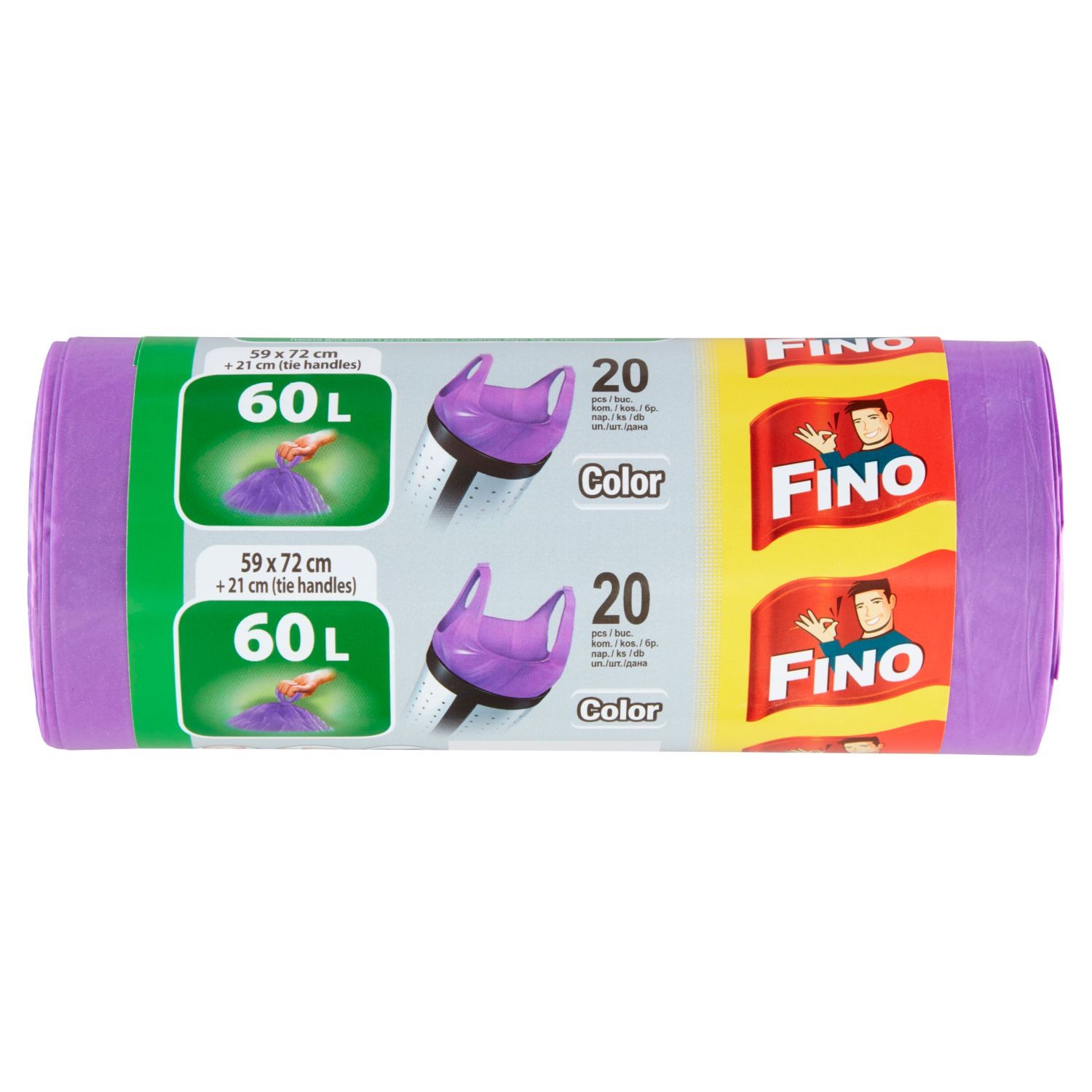 Domácnost a Zahrada - Fino Color odpadkové pytle 60l x 20ks