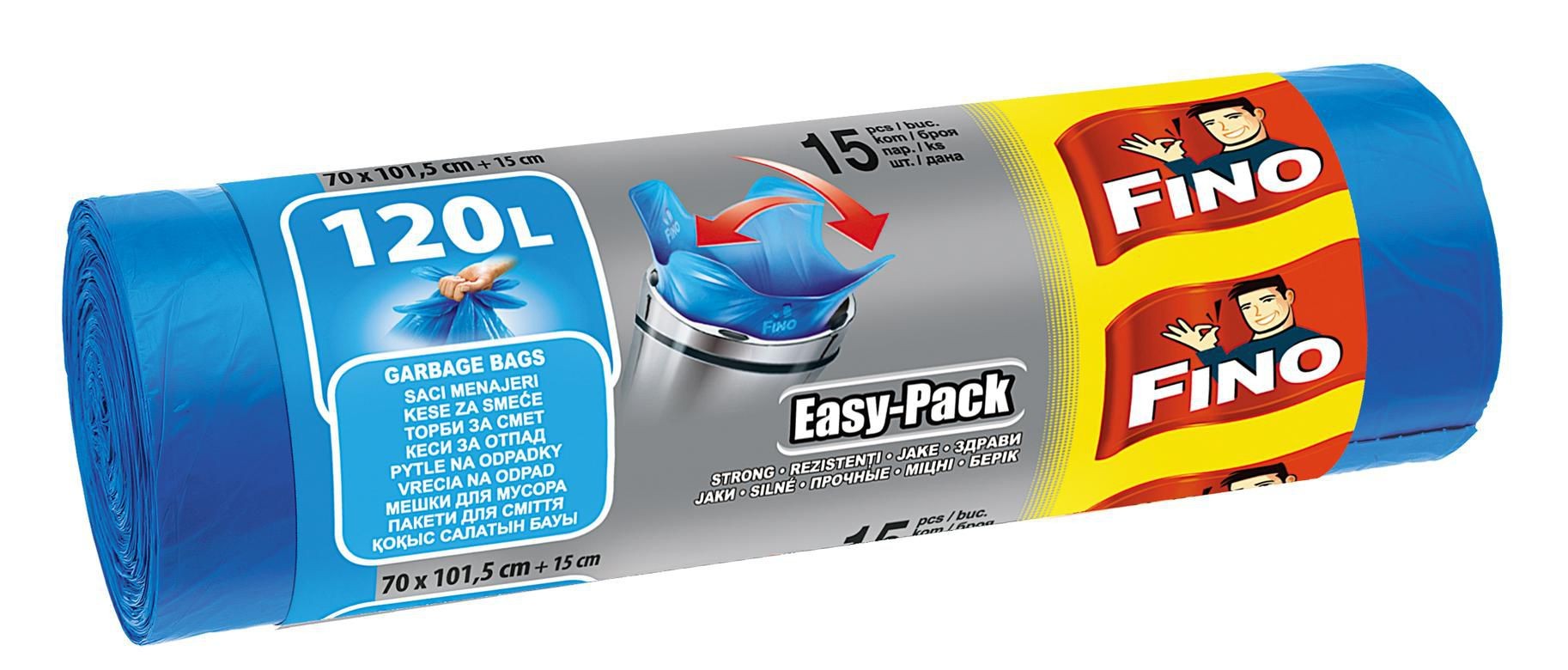 Domácnost a Zahrada - Fino HD Pytle EASY PACK 120l x 15ks