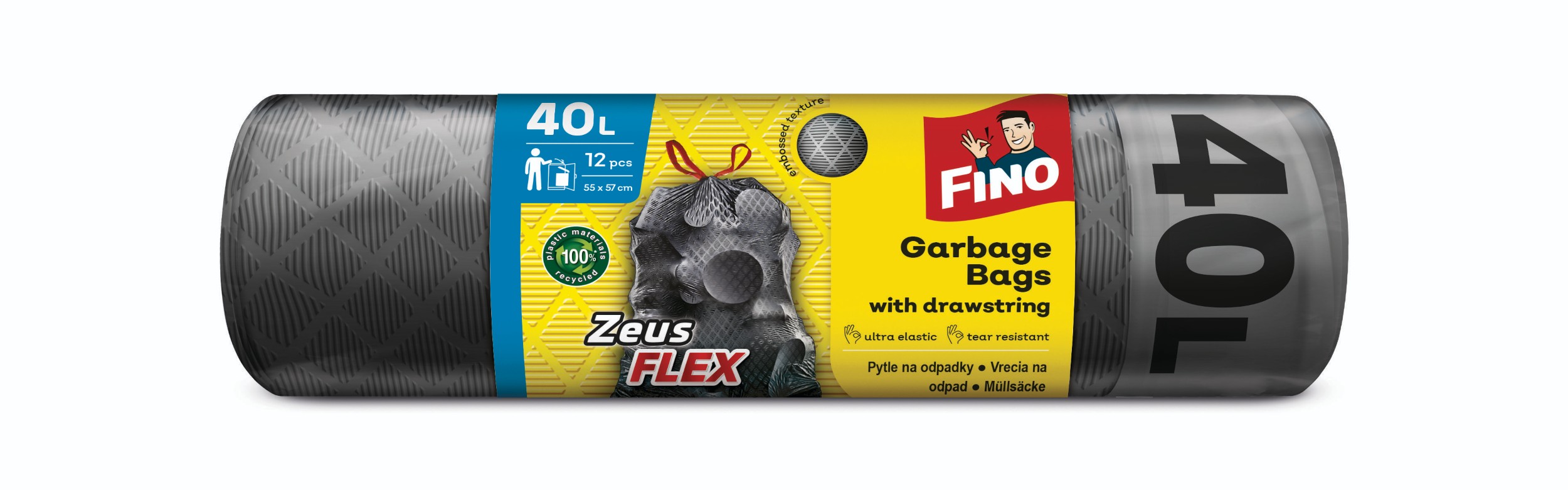 Domácnost a Zahrada - Fino LD Pytle Zeus FLEX zatahovací 40l x 12ks