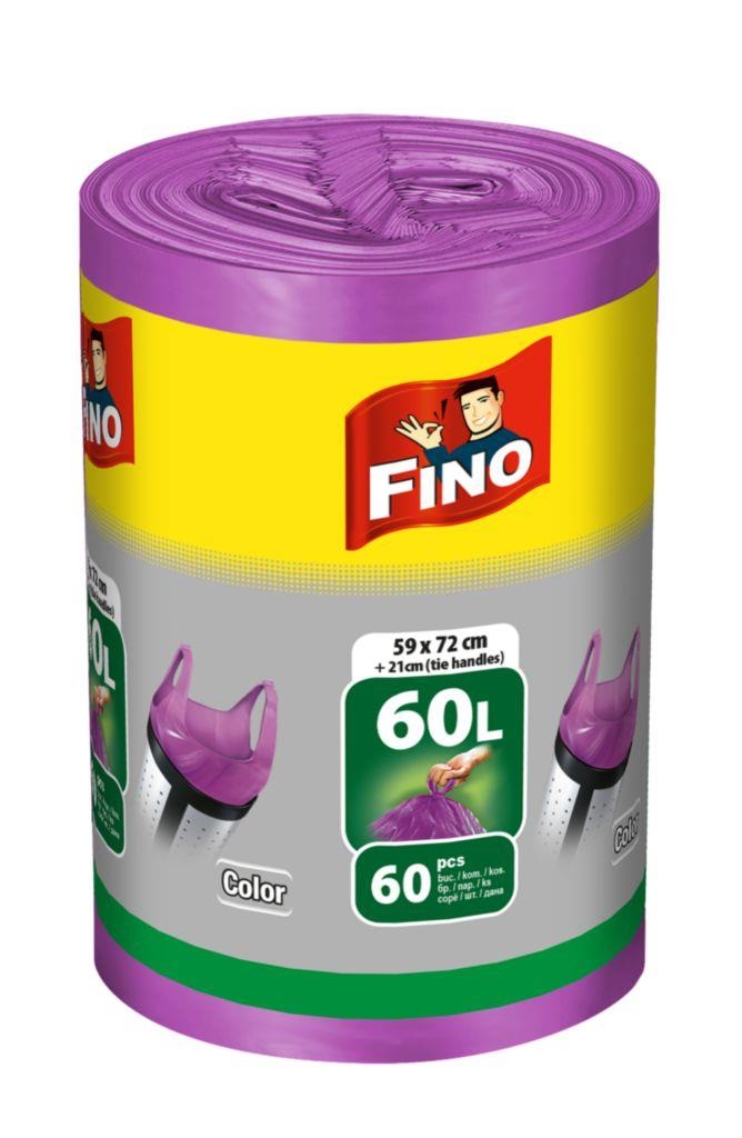 Domácnost a Zahrada - Fino Odpadkové pytle Color s uchy 60l x 60ks