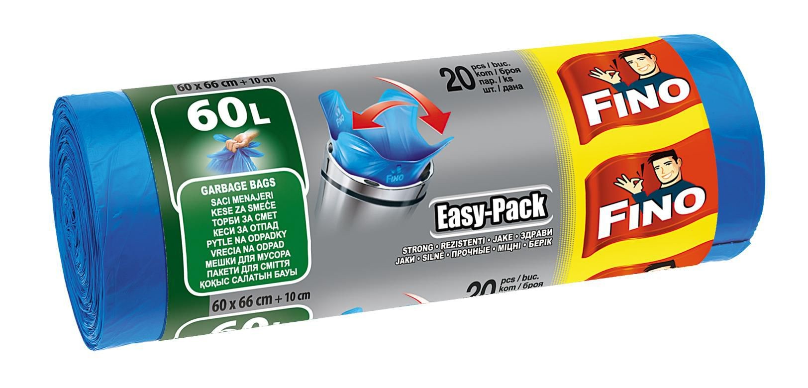Domácnost a Zahrada - Fino Pytle do koše Easy Pack 60l x 20ks
