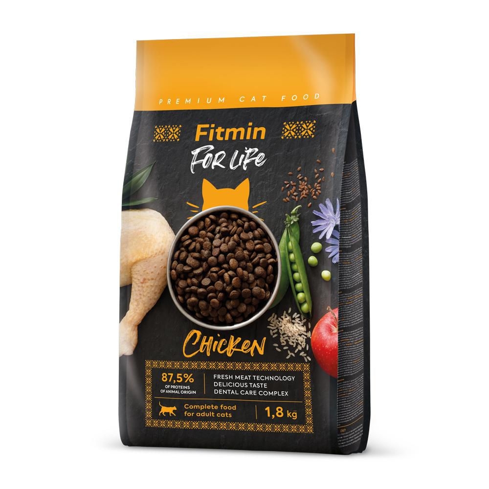 Svět zvířat - Fitmin For Life Adult Chicken krmivo pro kočky 1,8 kg