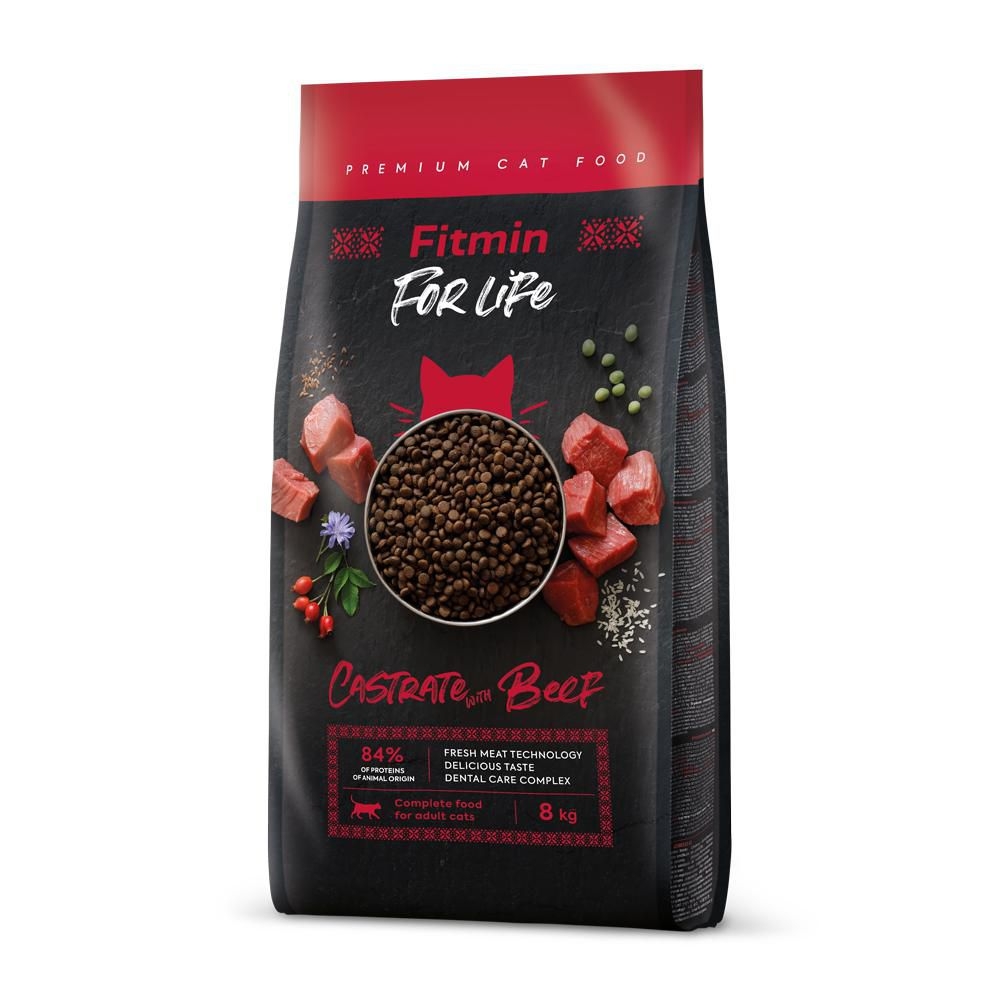 Svět zvířat - Fitmin For Life Beef krmivo pro kastrované kočky 8 kg