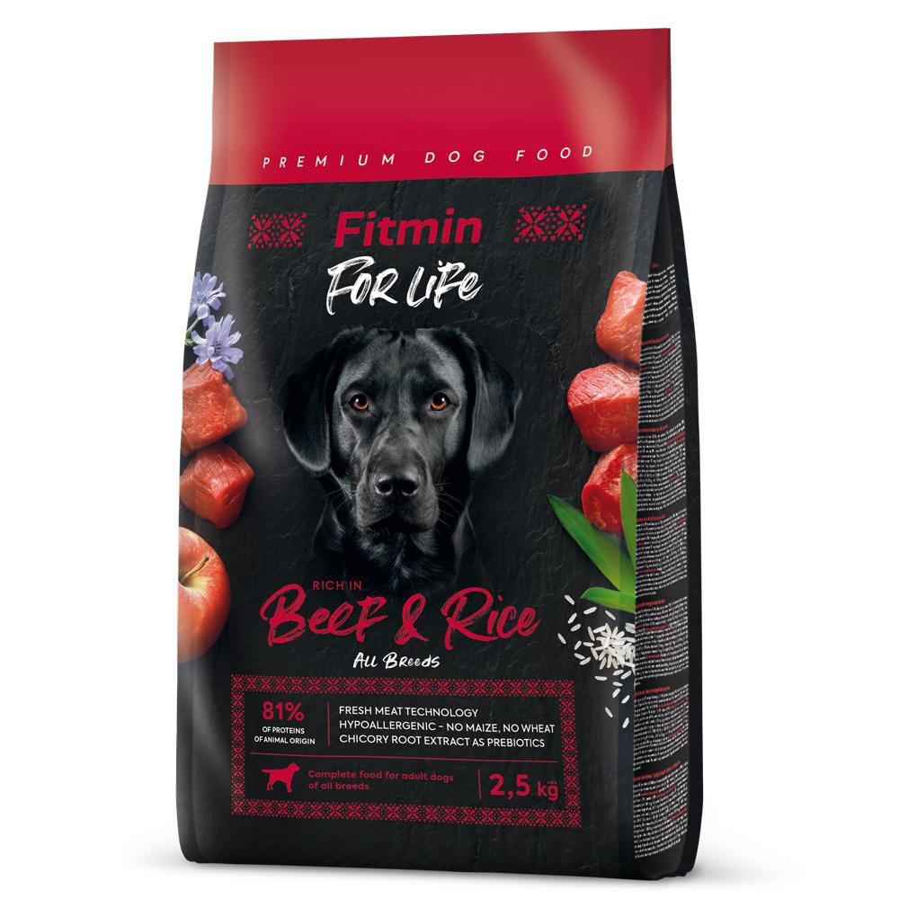 Svět zvířat - Fitmin For Life Beef & Rice krmivo pro psy 2,5 kg