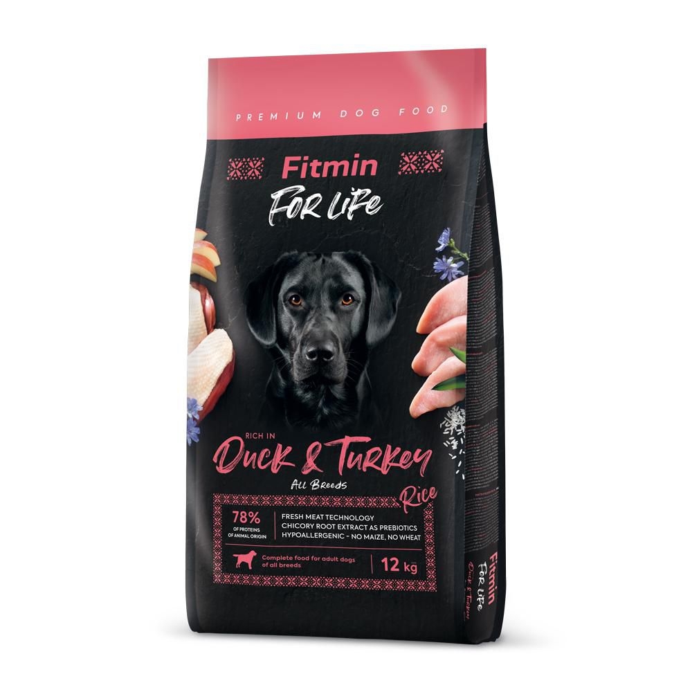 Svět zvířat - Fitmin For Life Duck & Turkey krmivo pro psy 12 kg