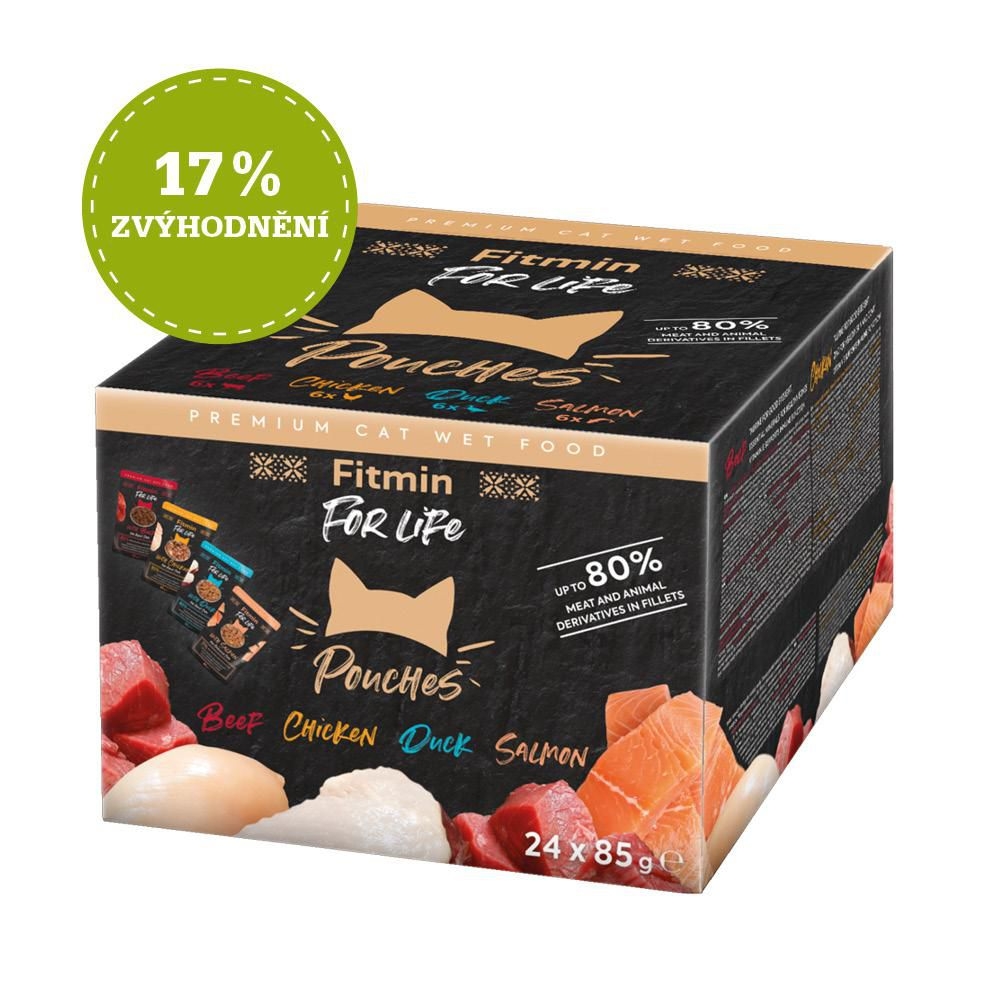 Svět zvířat - Fitmin For Life Multipack kapsiček pro kočky 24 x 85 g