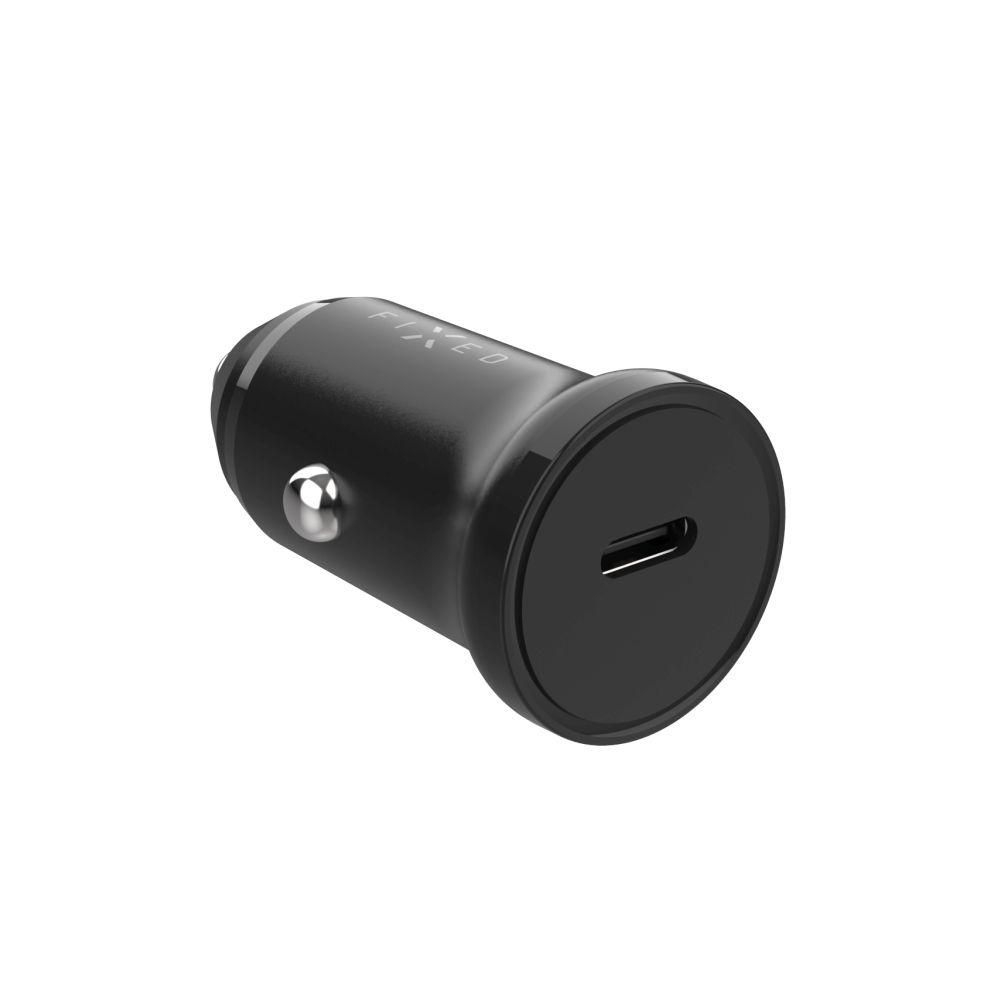 Elektro - FIXED Autonabíječka s USB-C výstupem a podporou PD, 20W, černá