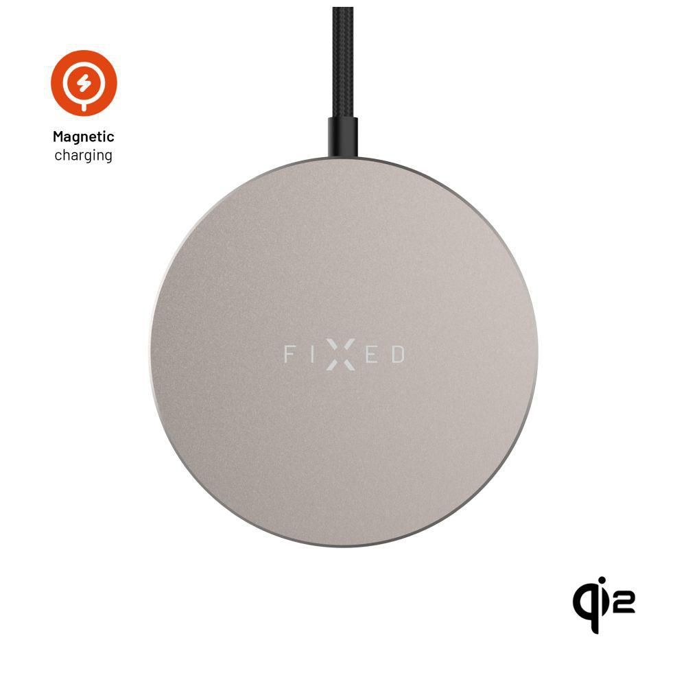 Elektro - Fixed Bezdrátová nabíječka MagPad Slim s Qi2, 15W, titanová