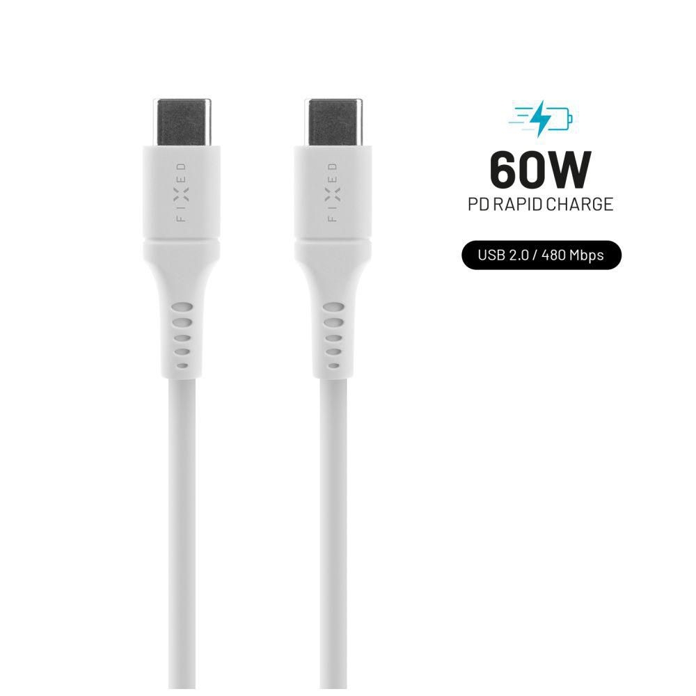 Elektro - Fixed Nabíjecí a datový Liquid silicone kabel s USB-C/USB-C  1.2m