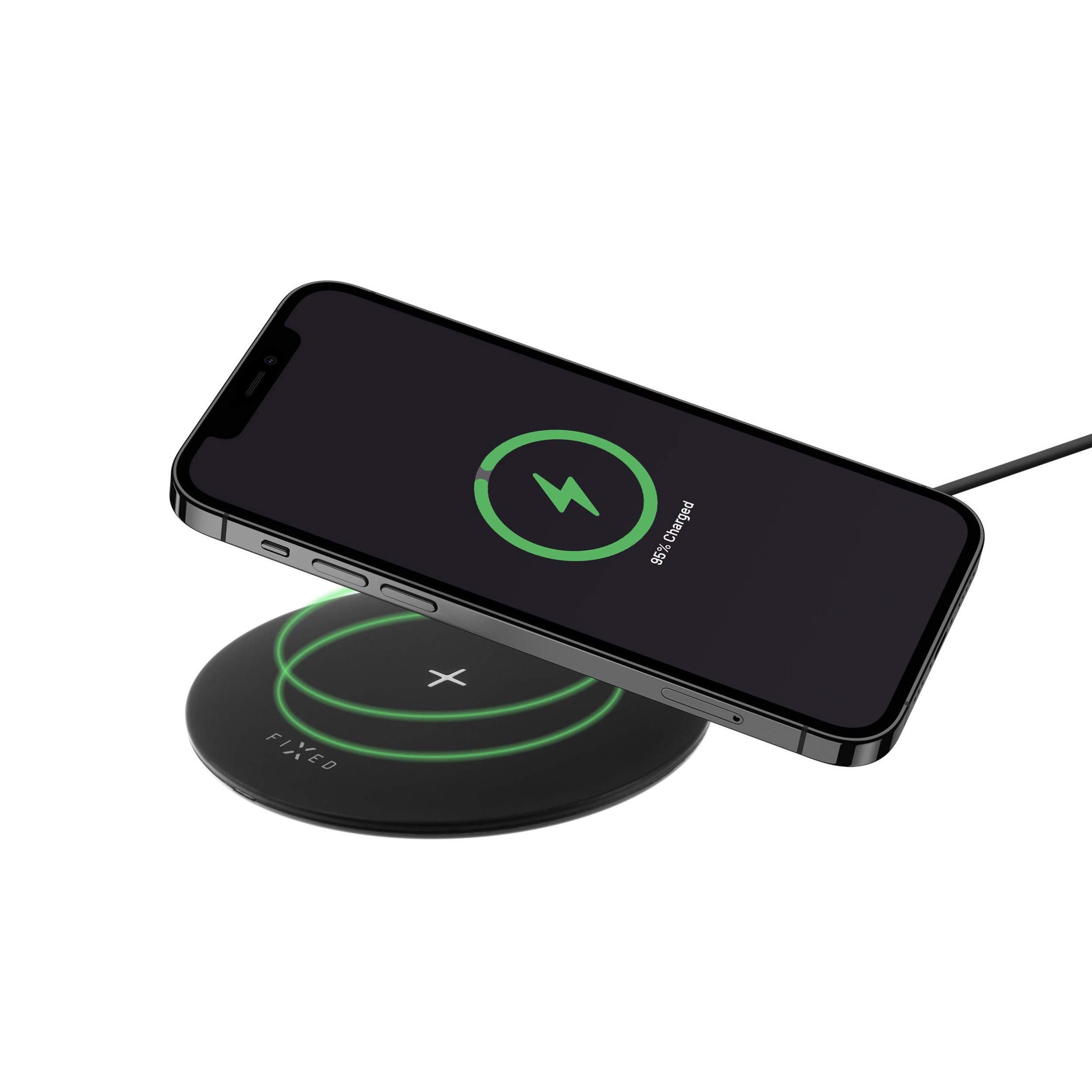 Elektro - Fixed Podložka pro rychlé bezdrátové nabíjení 15W černá