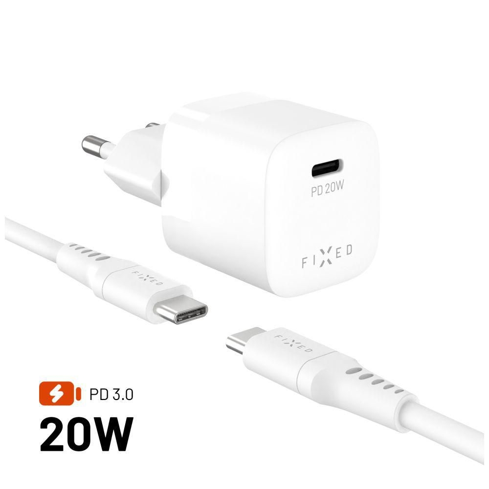 Elektro - Fixed Set síťové nabíječky a kabelu bílý