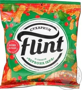 Trvanlivé potraviny - Flint Suchary pšenično-žitné s příchutí červeného kaviáru 70g