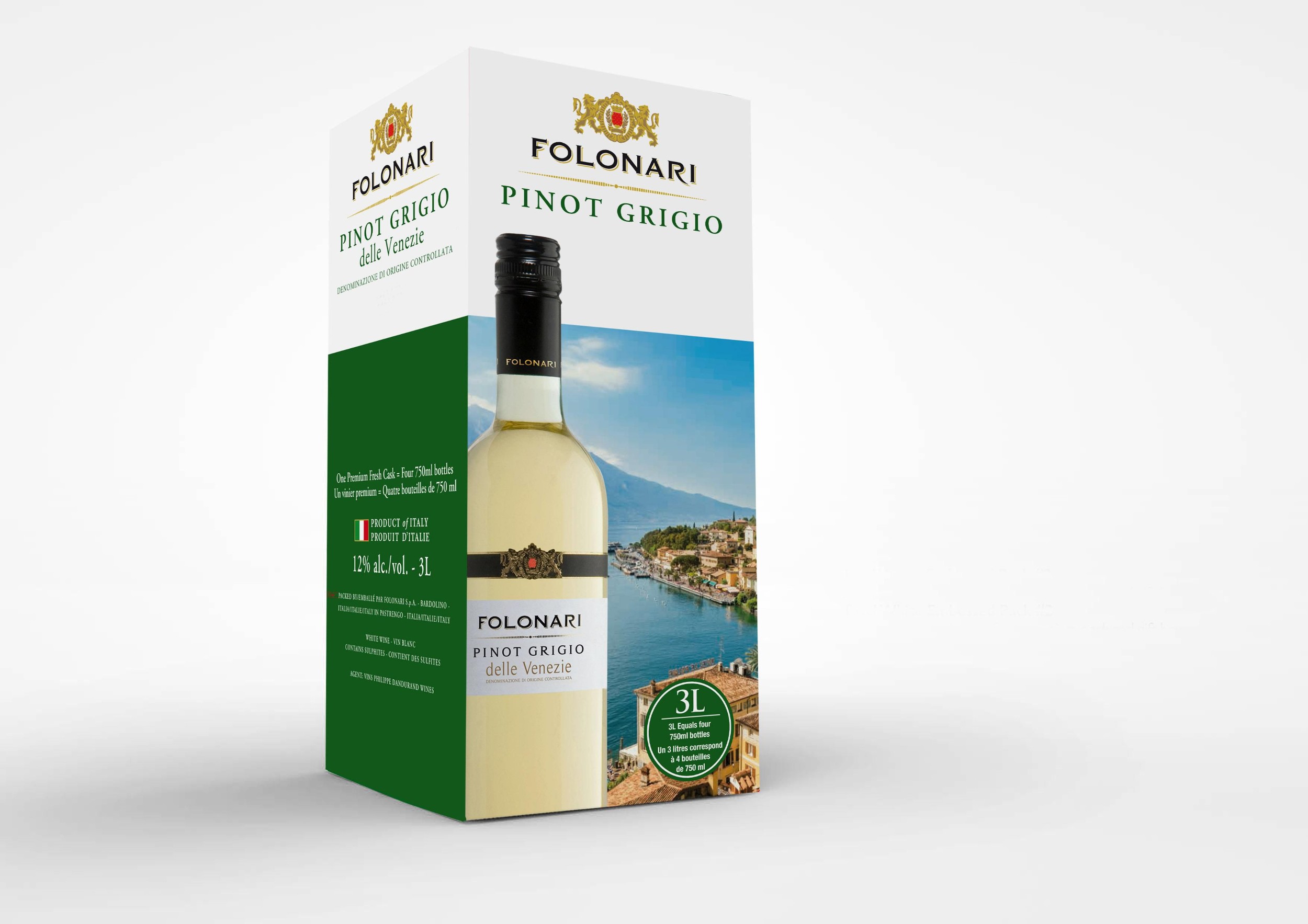 Nápoje - Folonari Pinot Grigio  DOC BIB 3 l