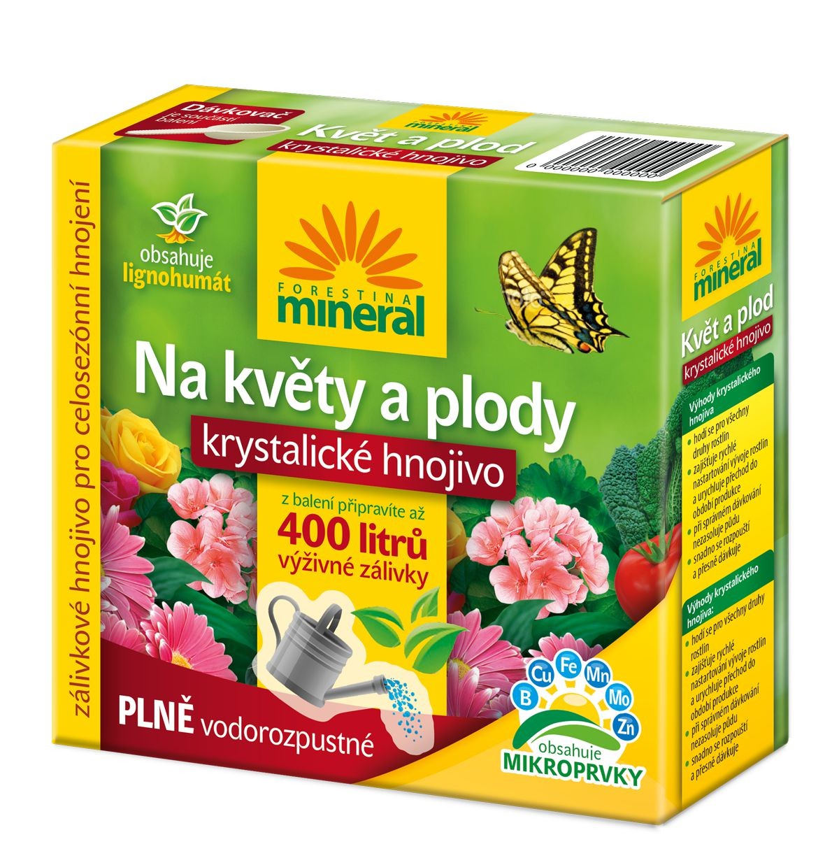 Domácnost a Zahrada - Forestina Mineral Krystalické hnojivo s Lignohumátem na květy a plody 400 g