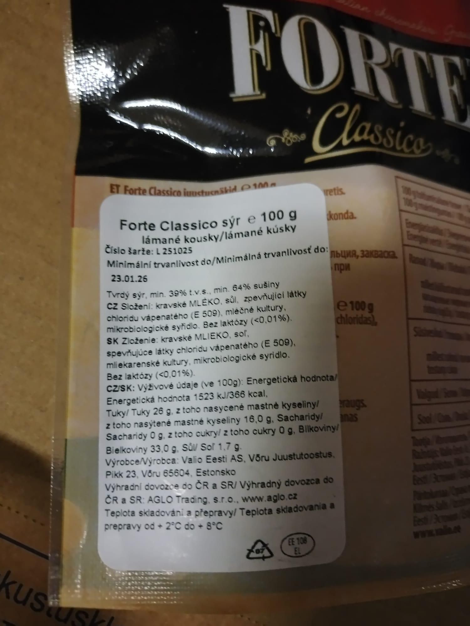 Forte Classico sýr lámané kousky 100g-0
