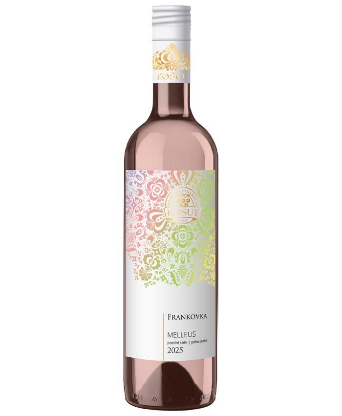 Nápoje - Frankovka rosé, MELLEUS, pozdní sběr, 2025, polosladké