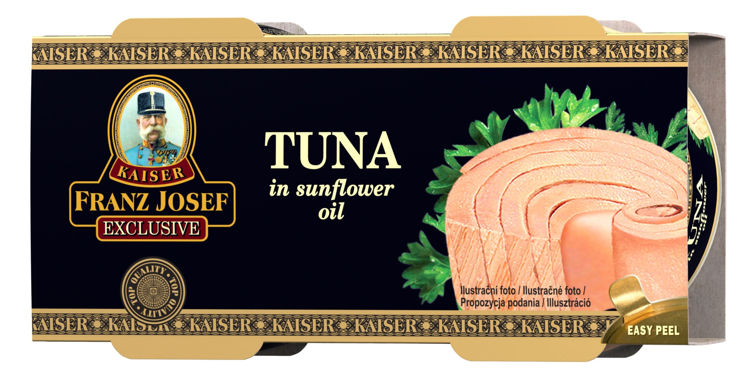 Trvanlivé potraviny - Franz Josef Kaiser Exclusive Tuňák ve slunečnicovém oleji 2 x 80 g