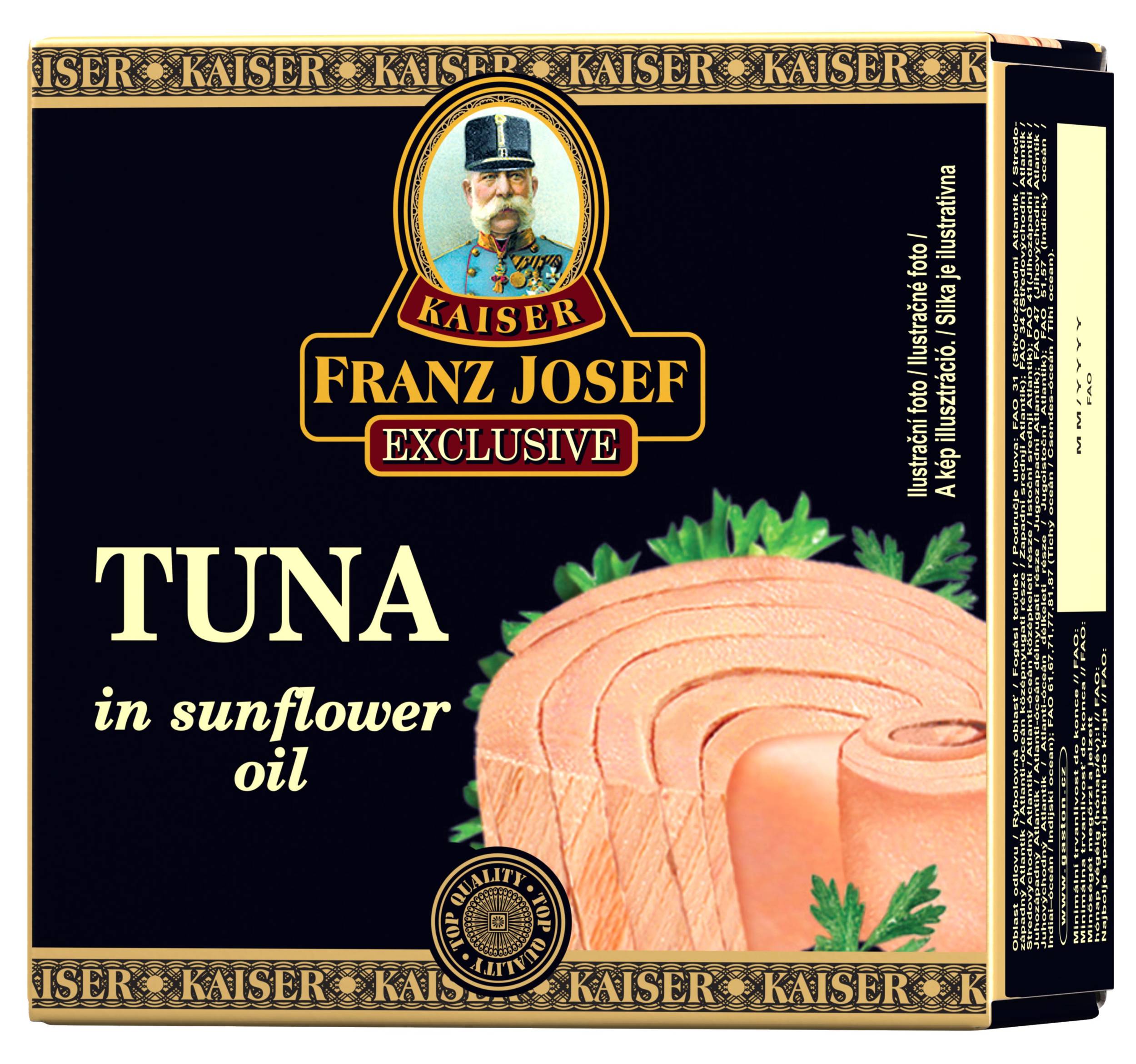Trvanlivé potraviny - Franz Josef Kaiser Exclusive Tuňák ve slunečnicovém oleji 80 g
