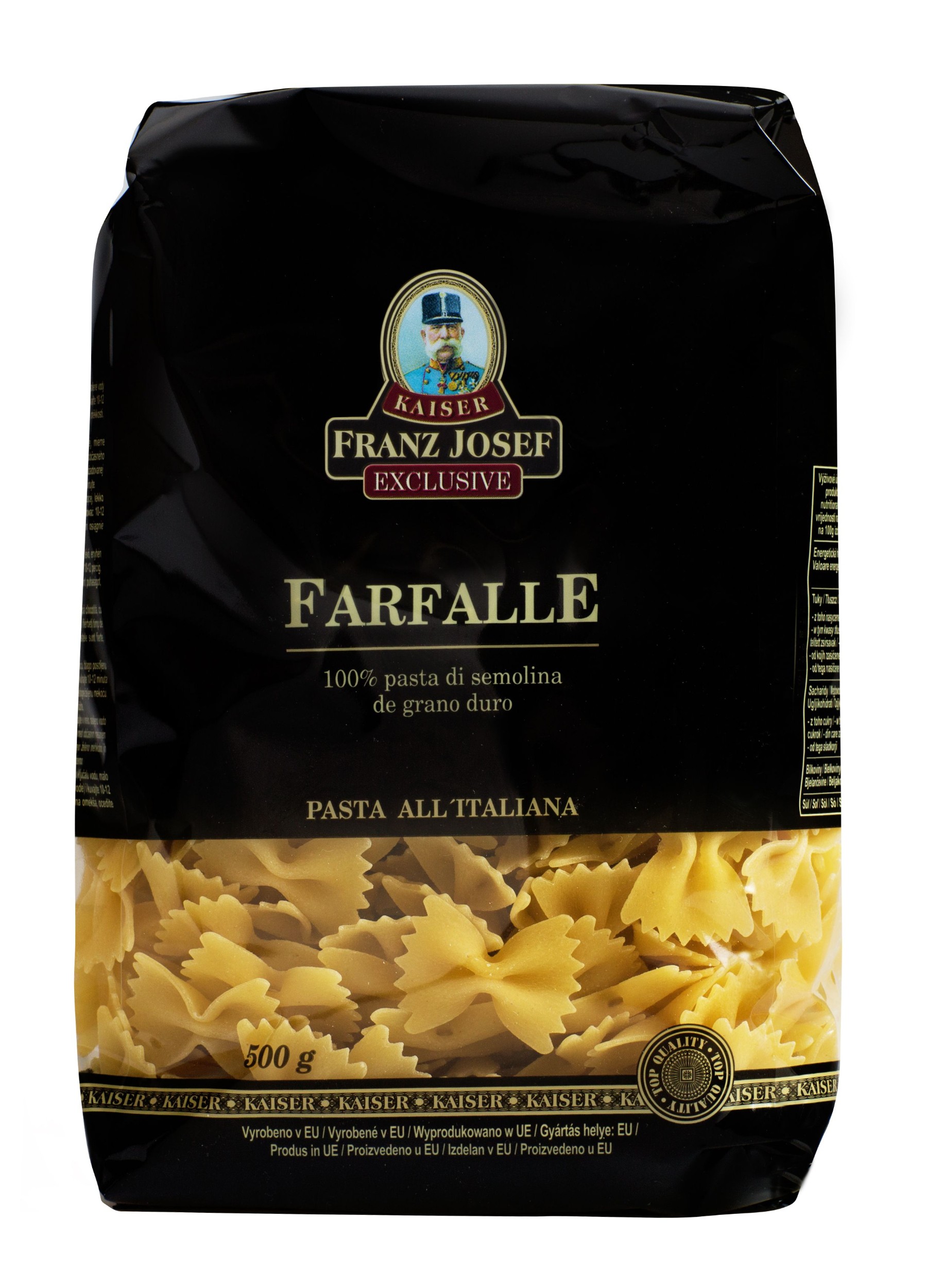 Trvanlivé potraviny - Franz Josef Kaiser Těstoviny Farfalle 500g