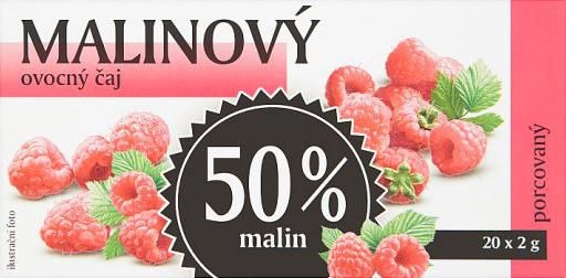 Nápoje - Frape Malinový ovocný čaj 50% malin 40 g