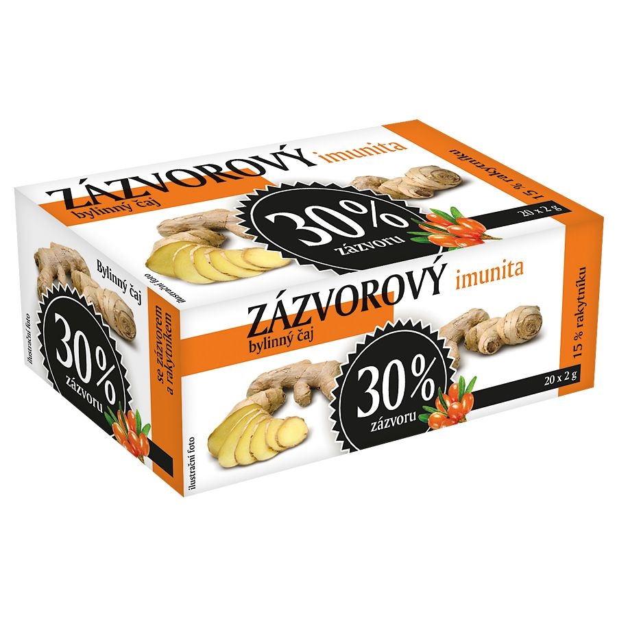 Nápoje - Frape Zázvorový bylinný čaj s rakytníkem 30% zázvoru 40g