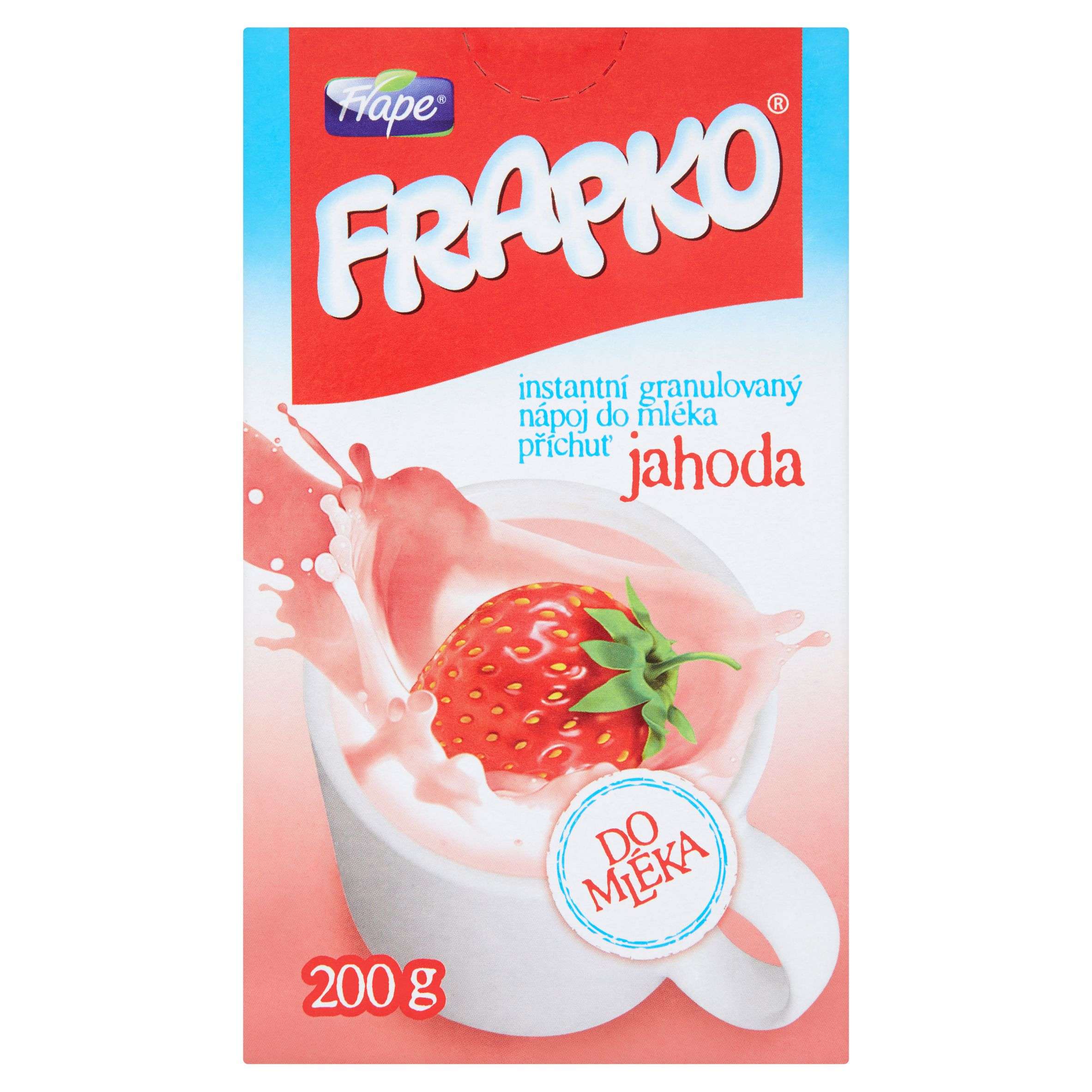 Mléčné a chlazené - Frapko Instantní granulovaný nápoj do mléka jahoda 200 g
