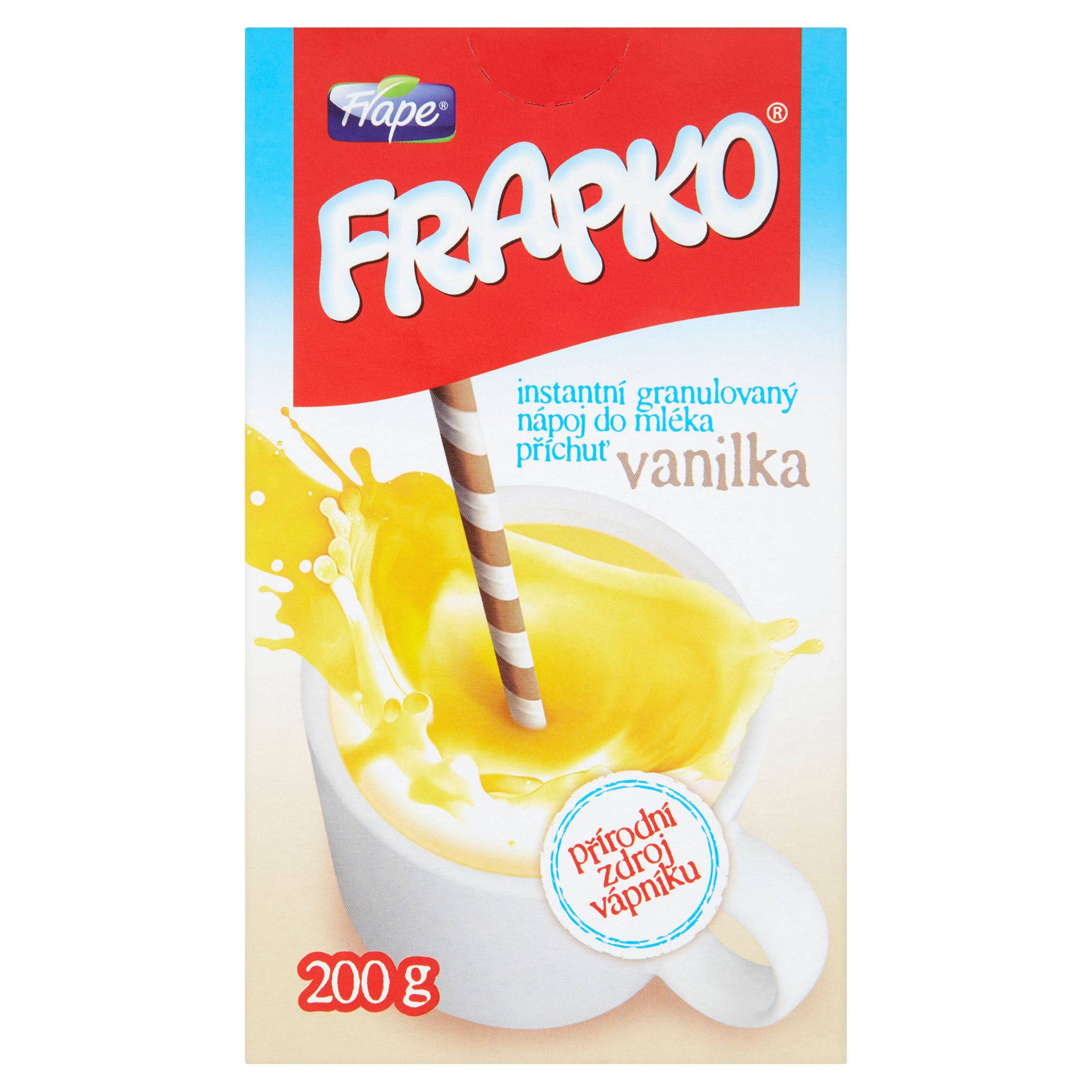 Mléčné a chlazené - Frapko Instantní granulovaný nápoj do mléka vanilka 200 g