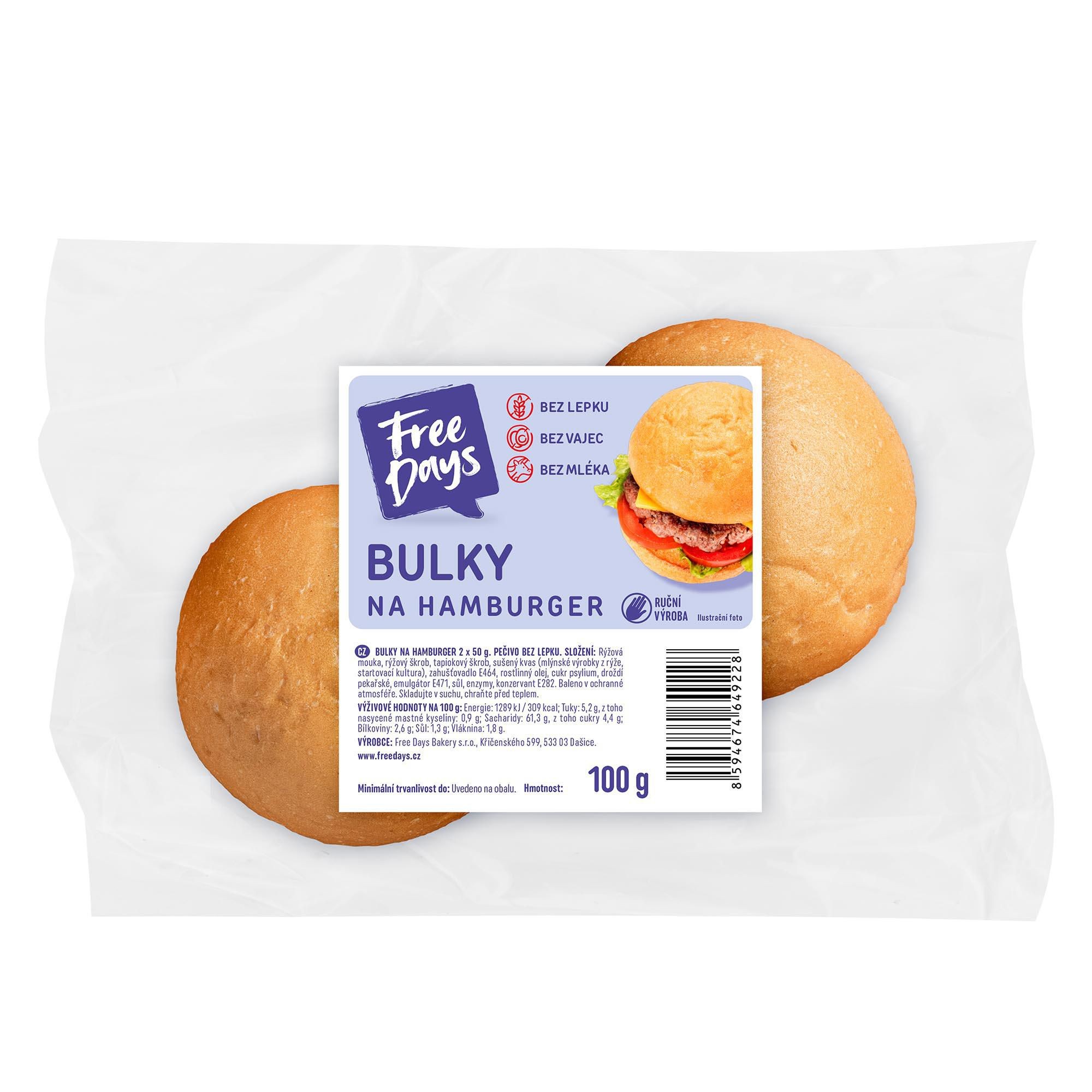 Zdravý svět - Free Days Bulky na Hamburger 2x50 g