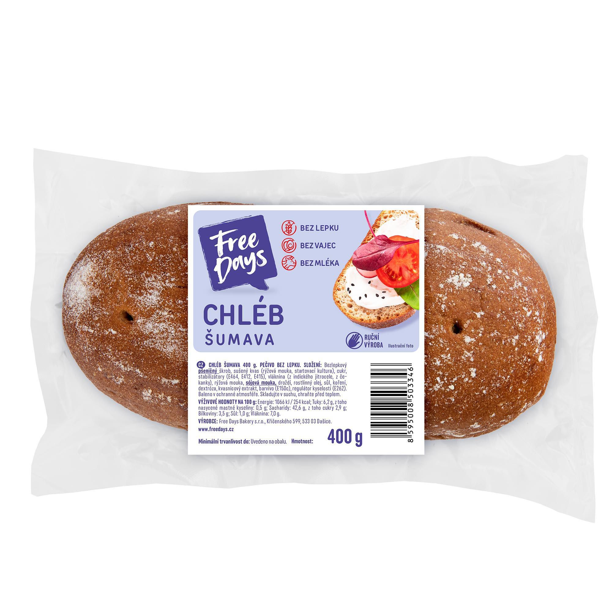 Zdravý svět - Free Days Chléb Šumava bez lepku 400g