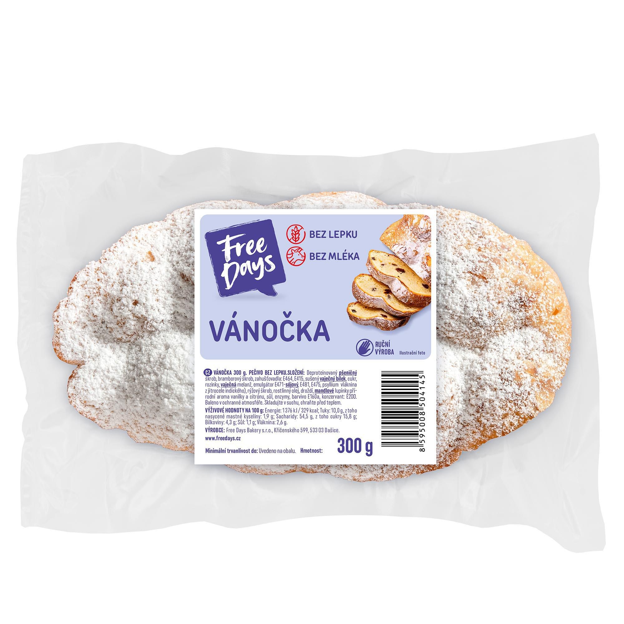 Pekárna a cukrárna - Free Days Vánočka bez lepku 300g