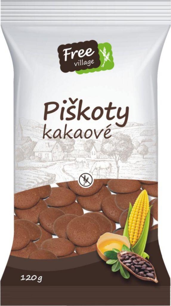 Zdravý svět - Free Village Piškoty kakaové bez lepku 120 g