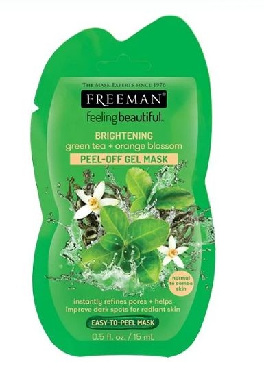 Drogerie a kosmetika - Freeman slupovací gelová maska zelený čaj & pomerančový květ 15ml