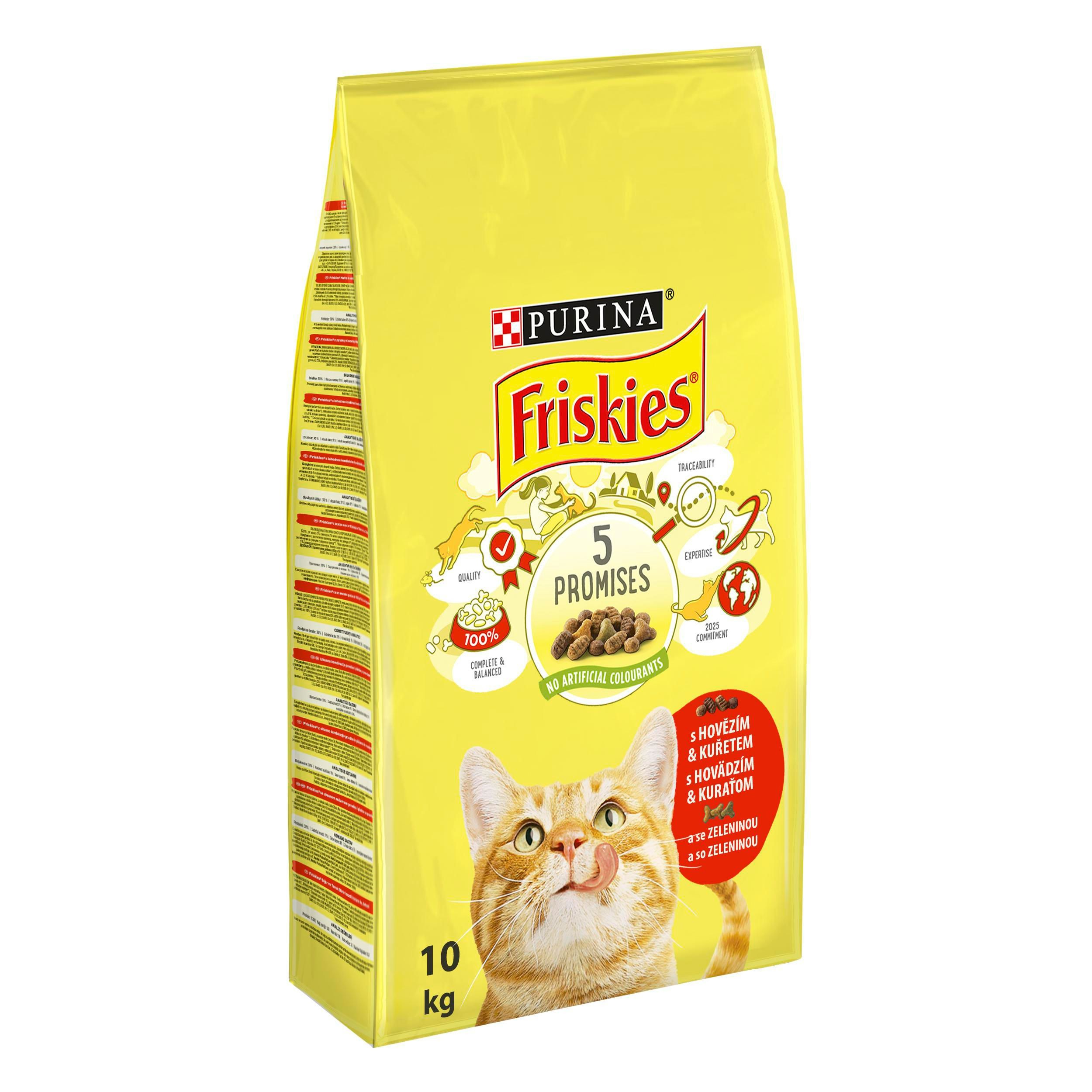 Svět zvířat - Friskies granule hovězí, kuře g pro kočky 10kg