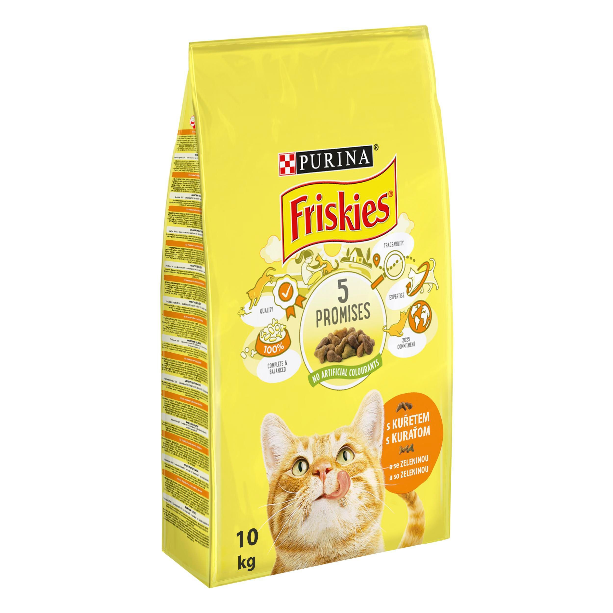 Svět zvířat - Friskies granule s kuřetem a přidanou zeleninou pro kočky 10kg