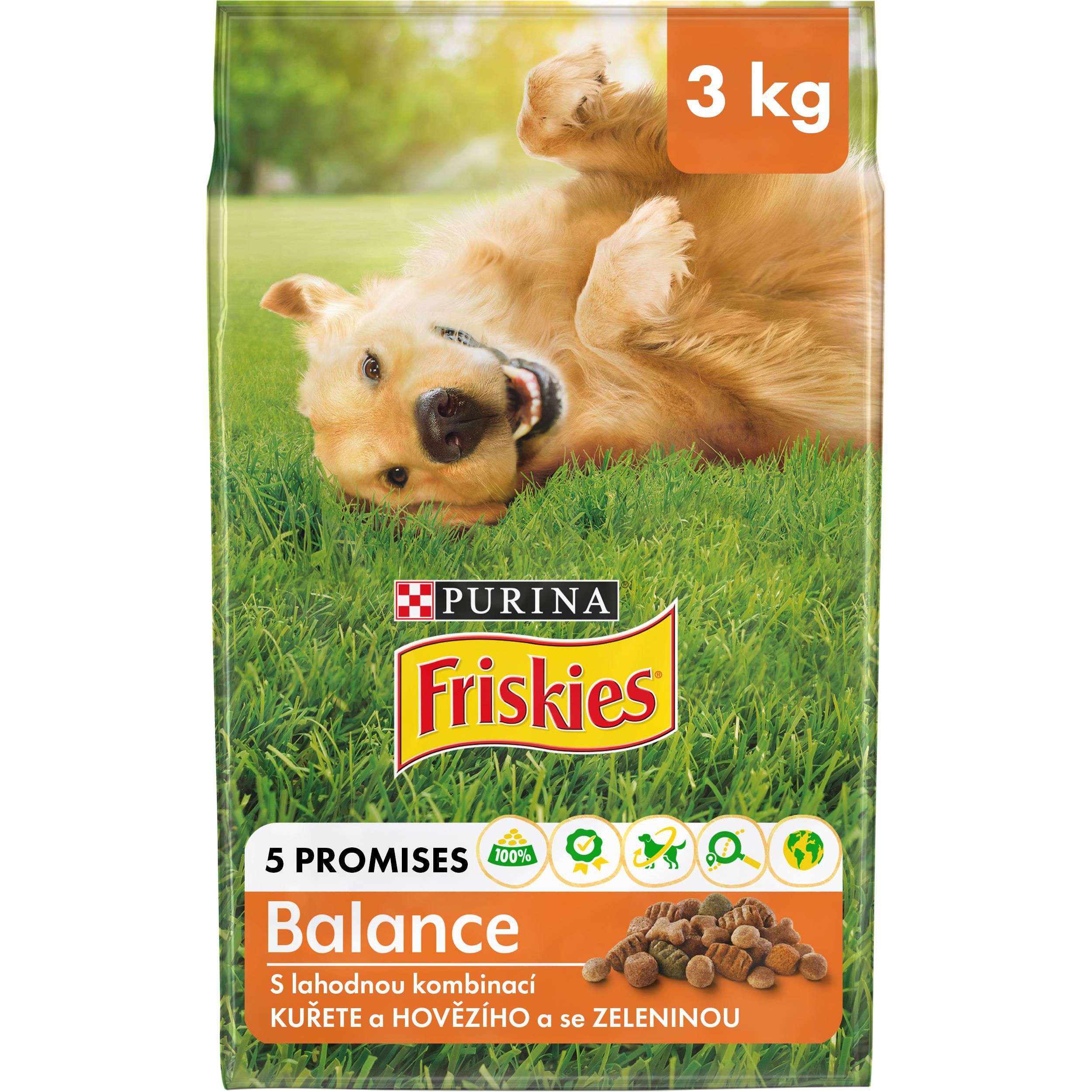 Svět zvířat - Friskies Pro dospělé psy Balance s kuřetem a zeleninou 3 kg