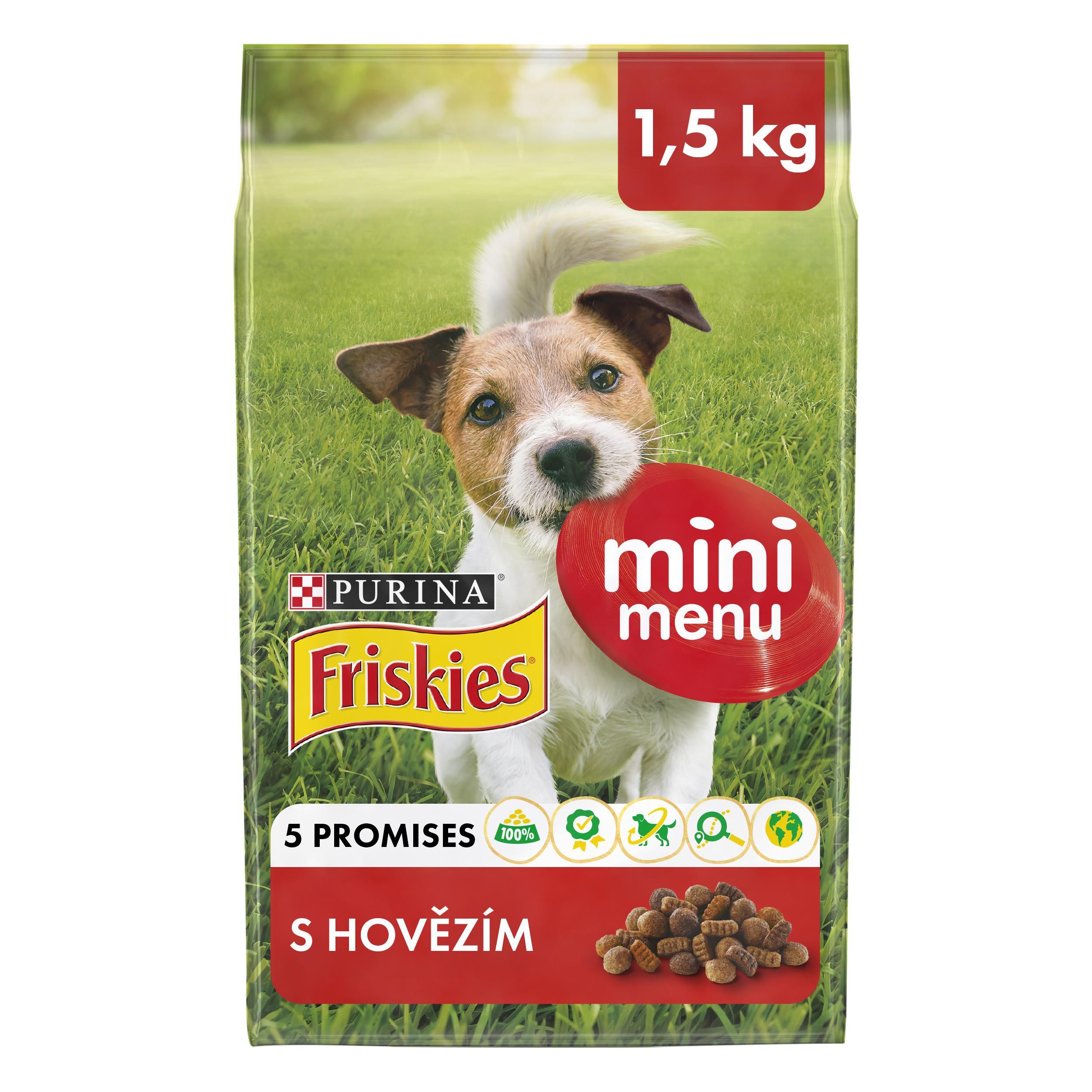 Svět zvířat - Friskies Pro malé dospělé psy Mini menu s hovězím 1,5 kg