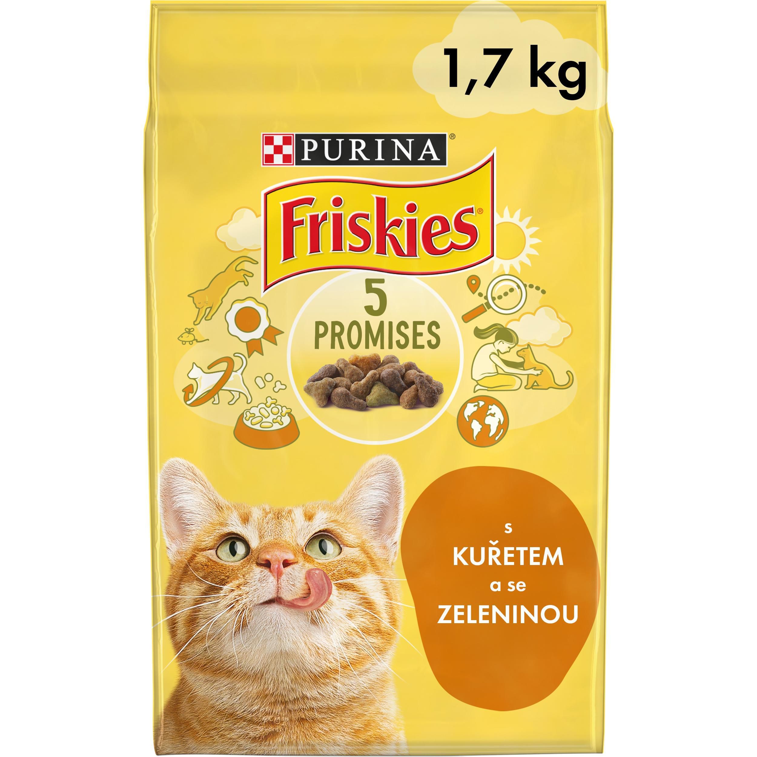 Svět zvířat - Friskies S kuřetem a přidanou zeleninou 1,7 kg