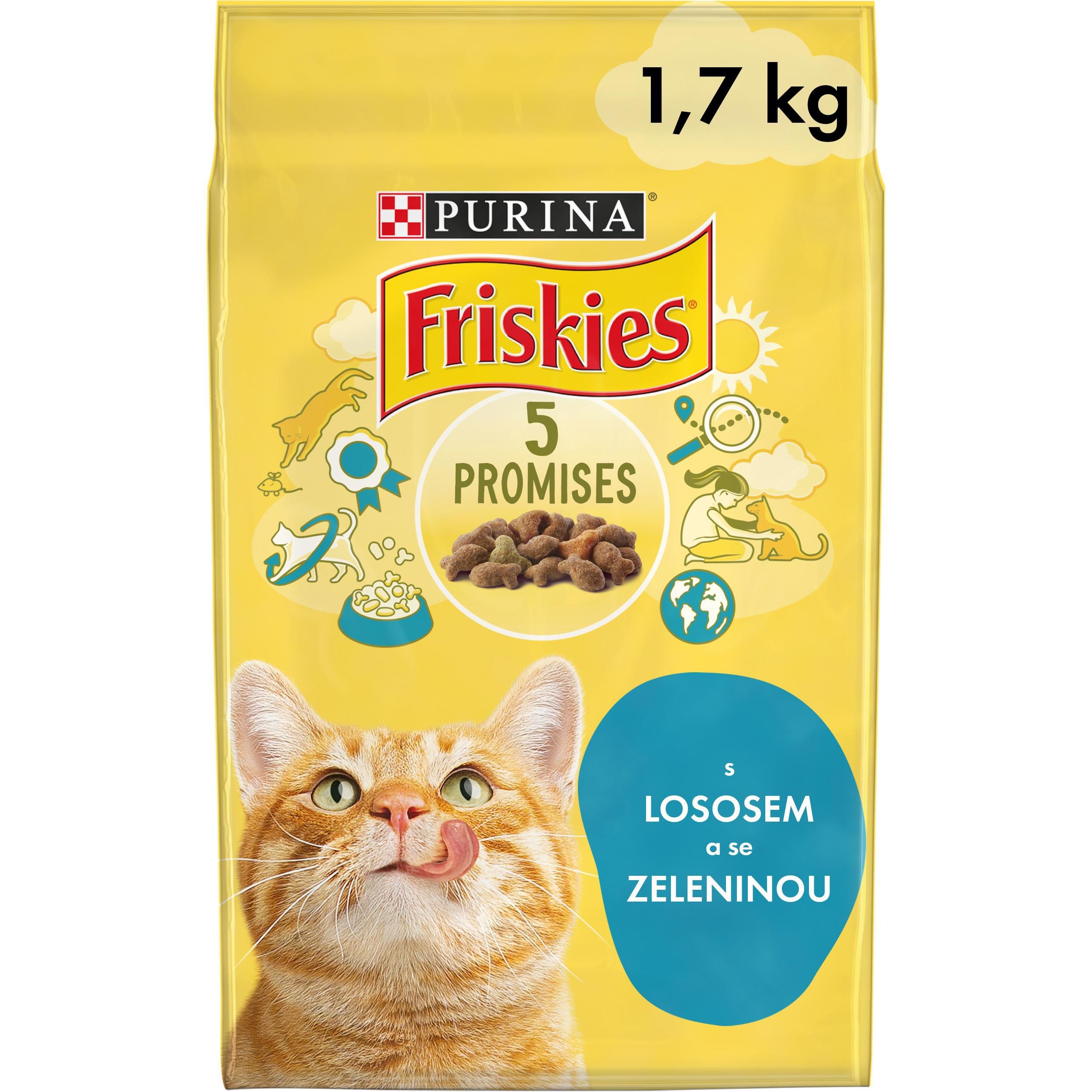 Svět zvířat - Friskies S lososem a přidanou zeleninou 1,7 kg