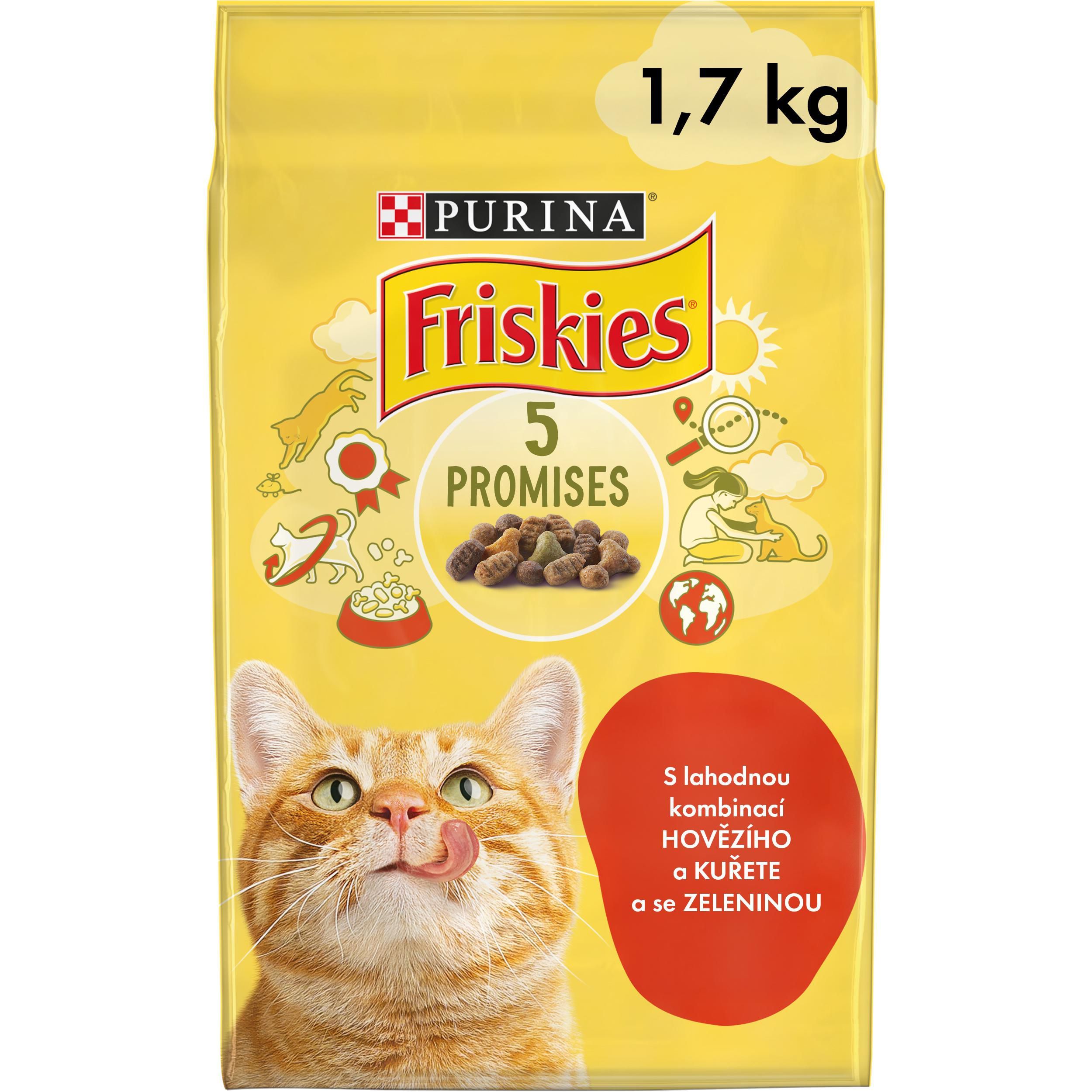 Svět zvířat - Friskies S masem, kuřetem a přidanou zeleninou 1,7 kg