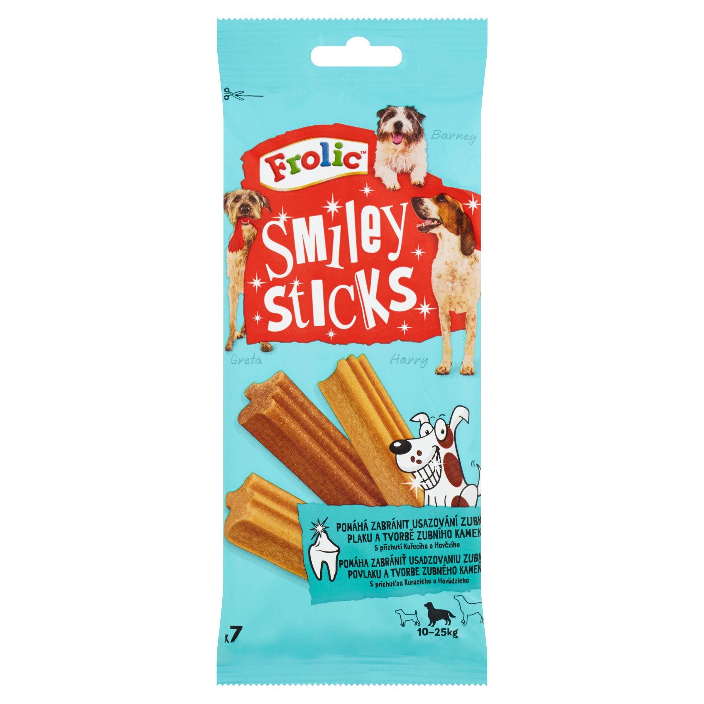 Svět zvířat - Frolic Tyčinky s příchutí kuřecího a hovězího masa doplňkové krmivo pro psy 7ks 175 g