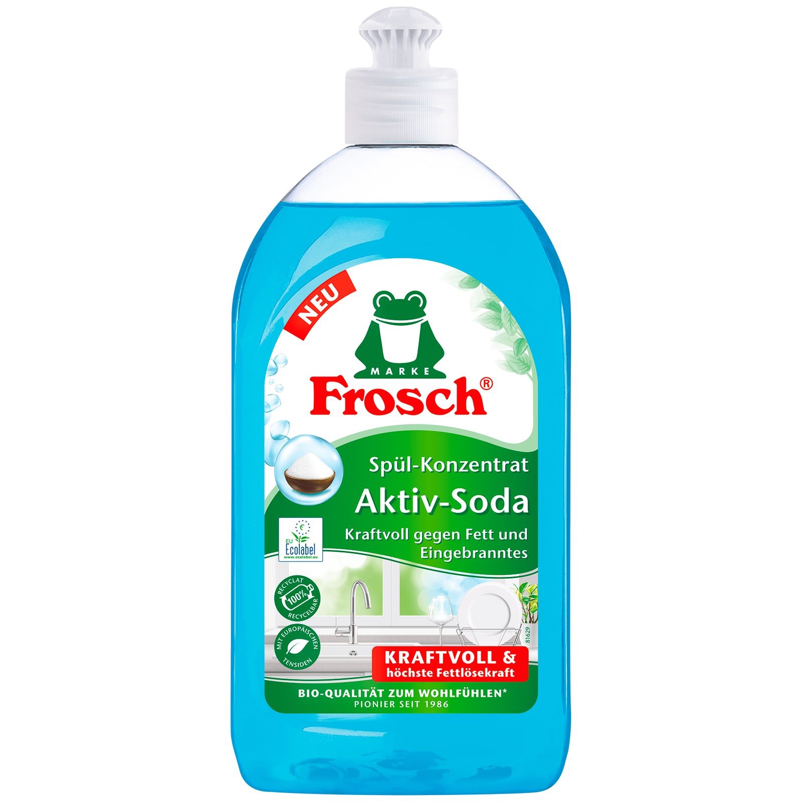 Drogerie a kosmetika - Frosch koncentrovaný prostředek na mytí nádobí s aktivní sodou (500ml)