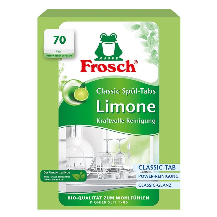 Drogerie a kosmetika - Frosch tablety do myčky Classic Limeta 70 ks