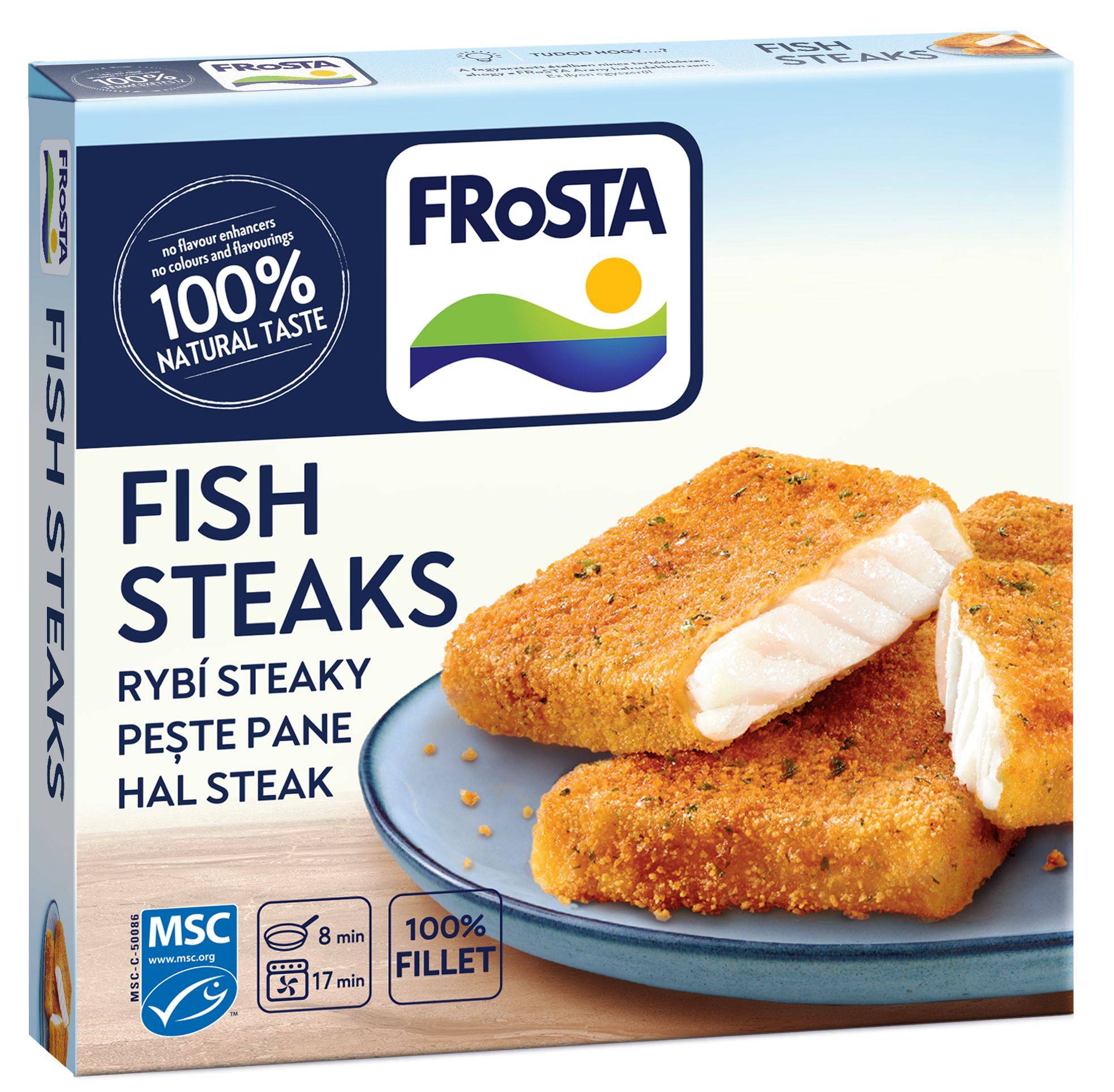 Mražené potraviny - Frosta Rybí steaky obalované 250 g