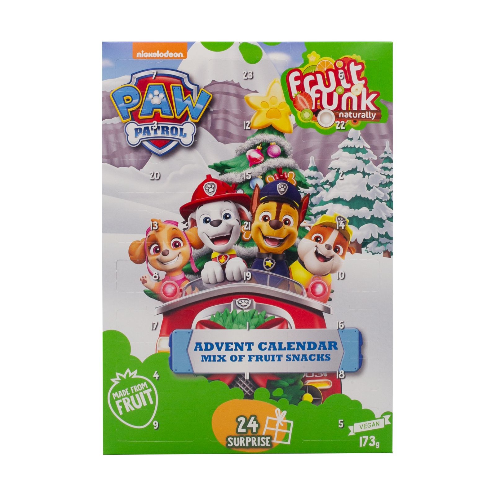 Trvanlivé potraviny - Fruitfunk Adventní kalendář Tlapková patrola 173g